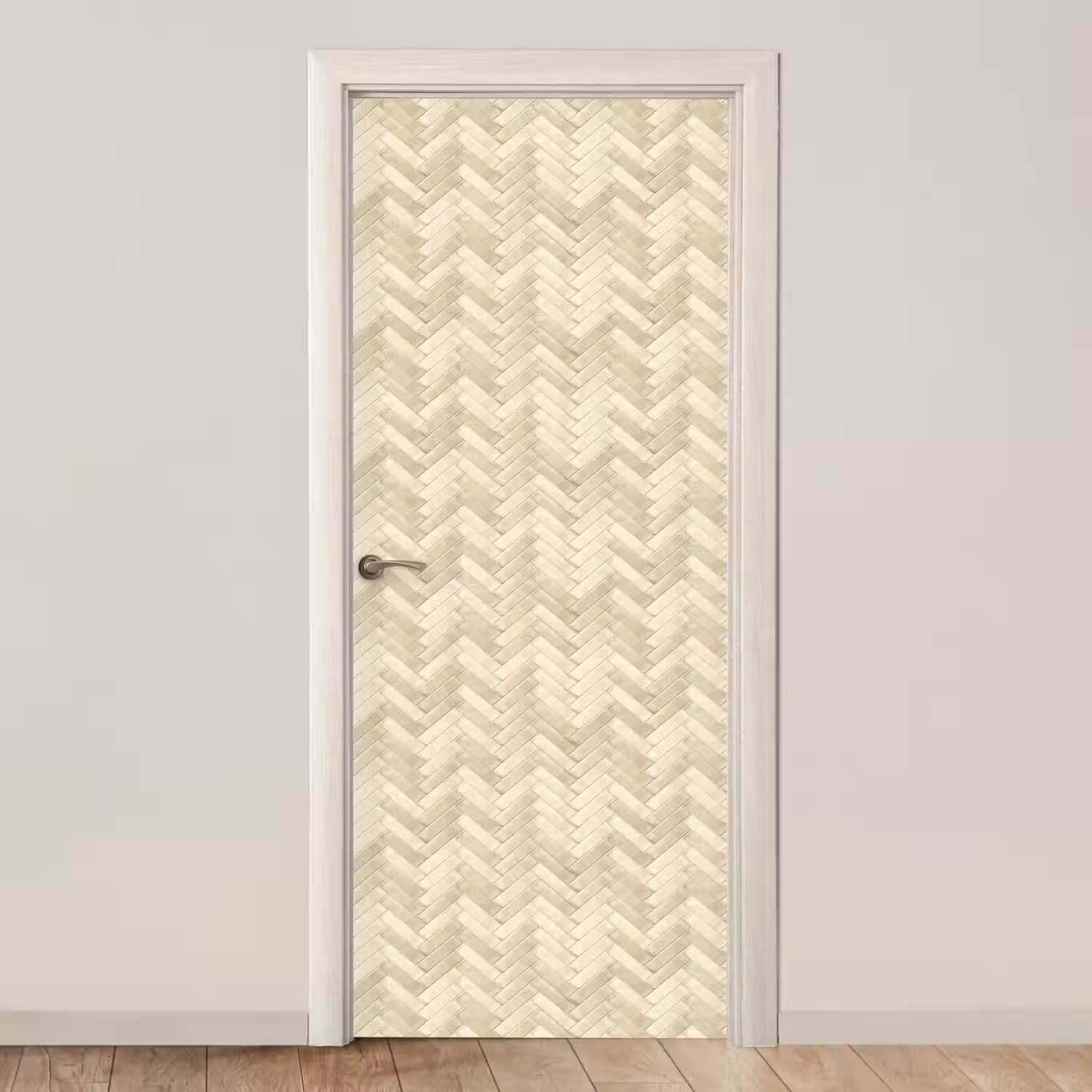 Visgraat - Wandtegel - Licht Beige deurposter klein 289 -3d_beige