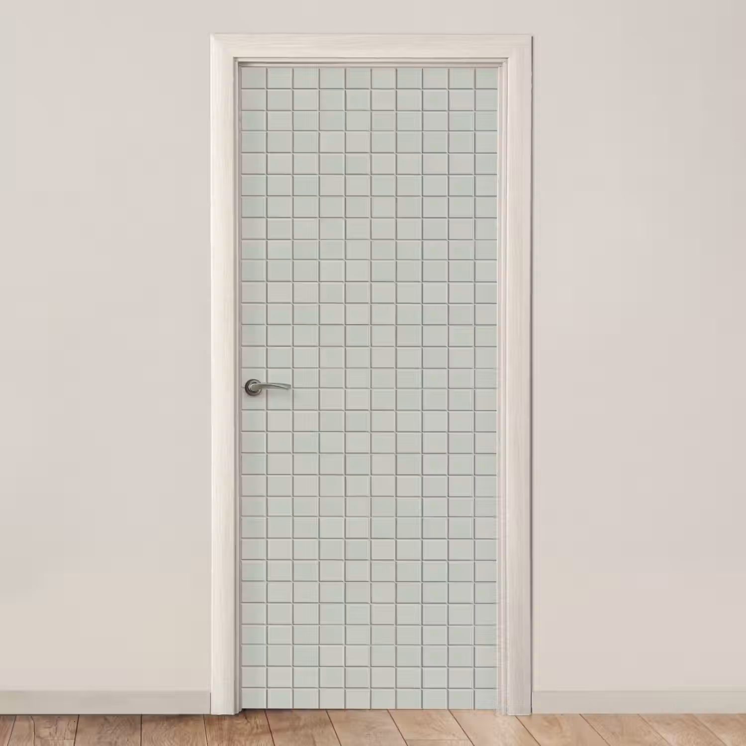 Tegel - Patroon - Lichtgroen deurposter klein 289 -3d_beige
