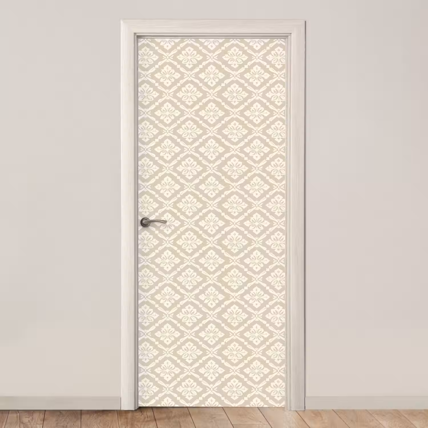 Floraal - Ornament - Beige deurposter klein 289 -3d_beige