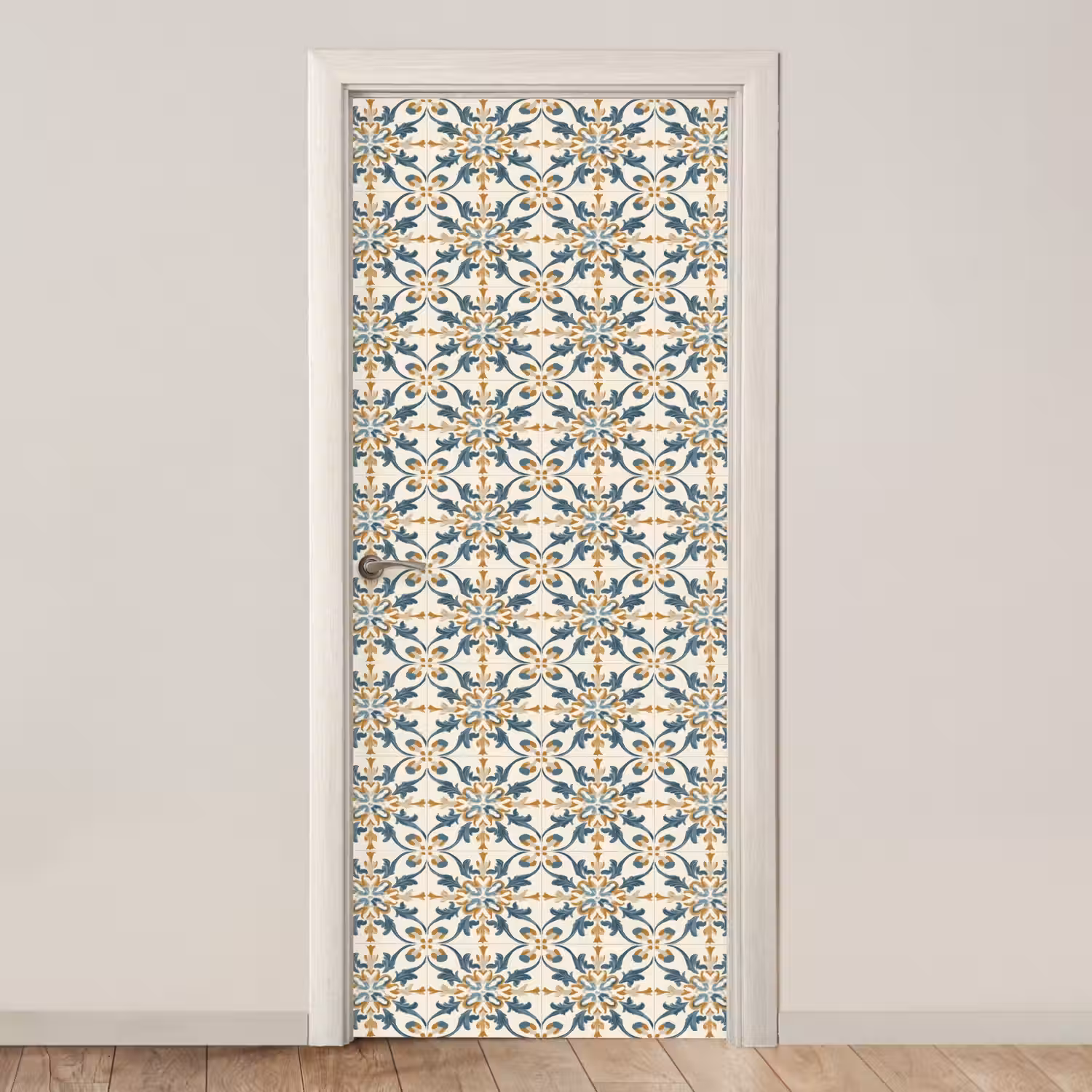 Patroon - Klassiek - Kleurrijk deurposter klein 289 -3d_beige
