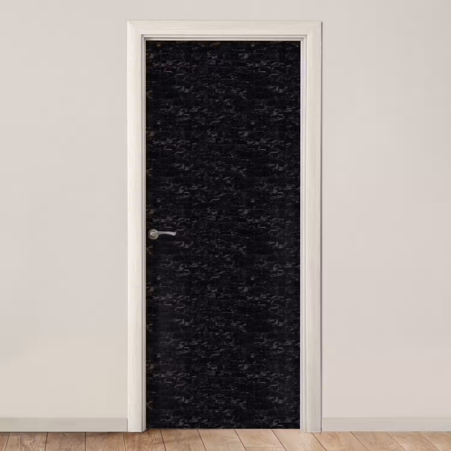 Tegels - Patroon - Marmer - Zwart deurposter klein 289 -3d_beige