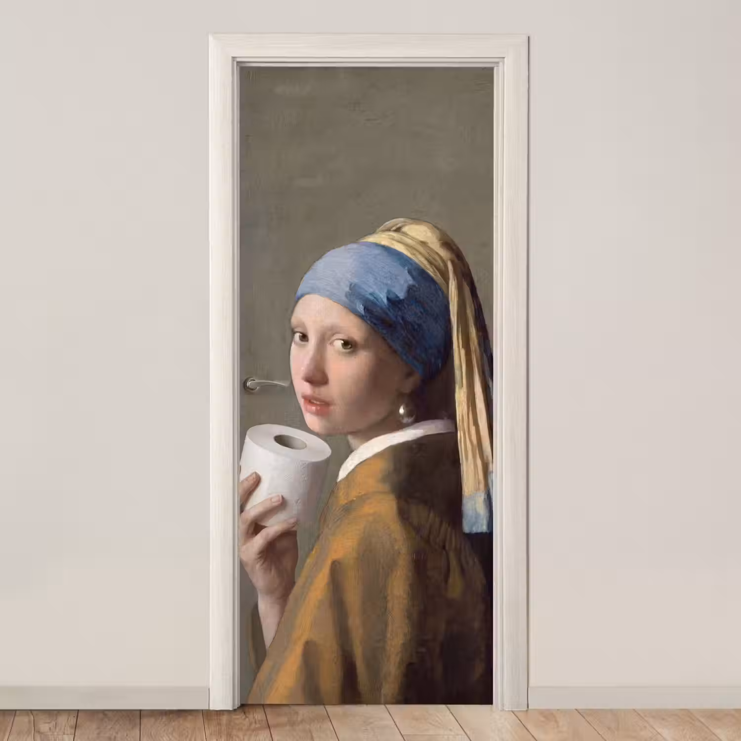 Klassiek - Humor - Kleurrijk deurposter klein -3d_beige