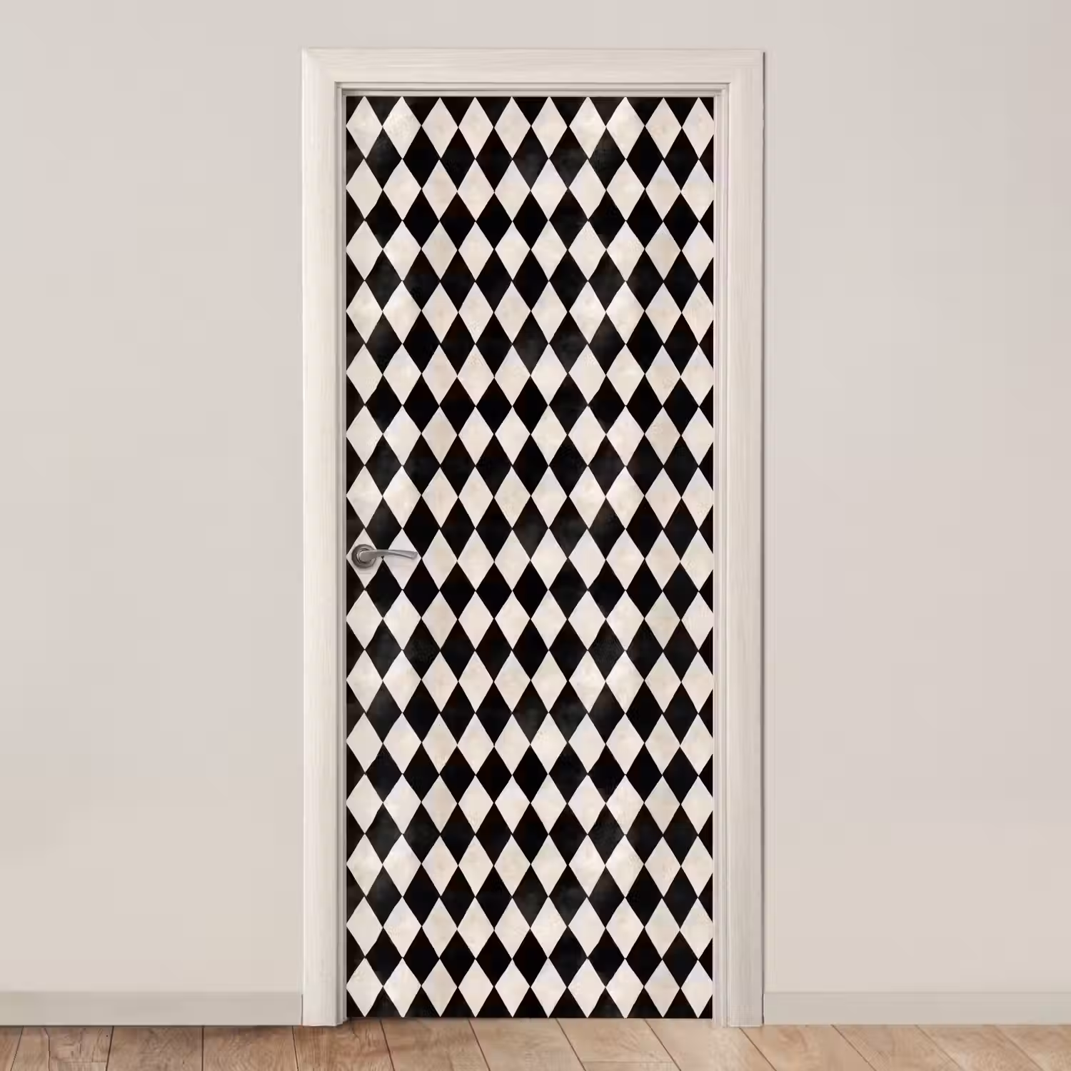 Klassiek - Patroon - Zwart deurposter klein 289 -3d_beige