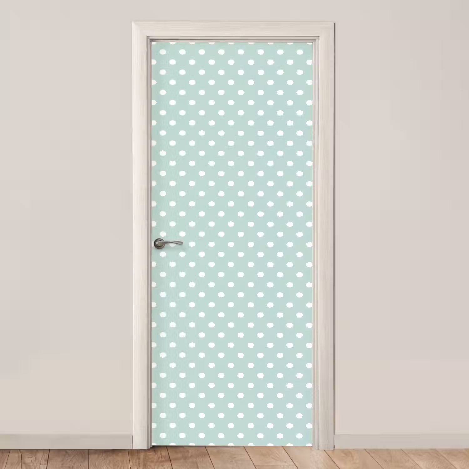 Klassiek - Polka - Groen deurposter klein 289 -3d_beige