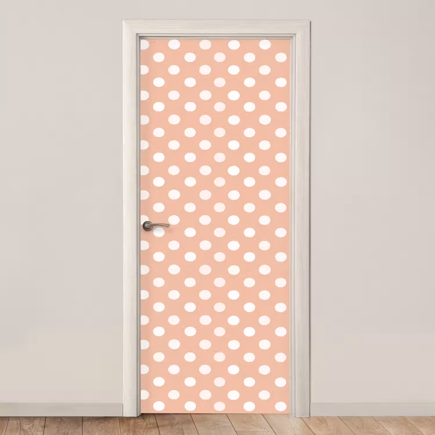 Klassiek - Polka - Perzik deurposter klein 289 -3d_beige
