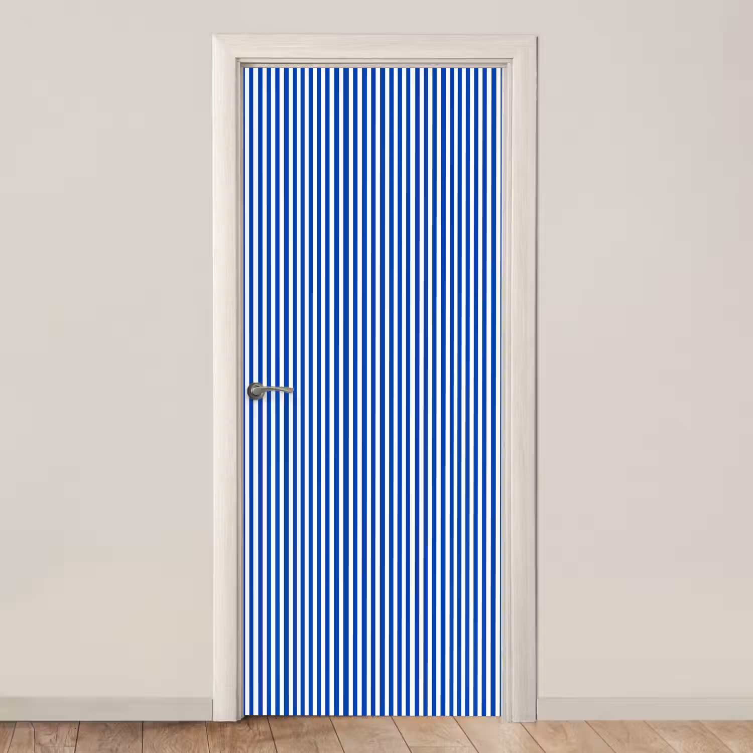 Klassiek - Strepen - Blauw deurposter klein 289 -3d_beige