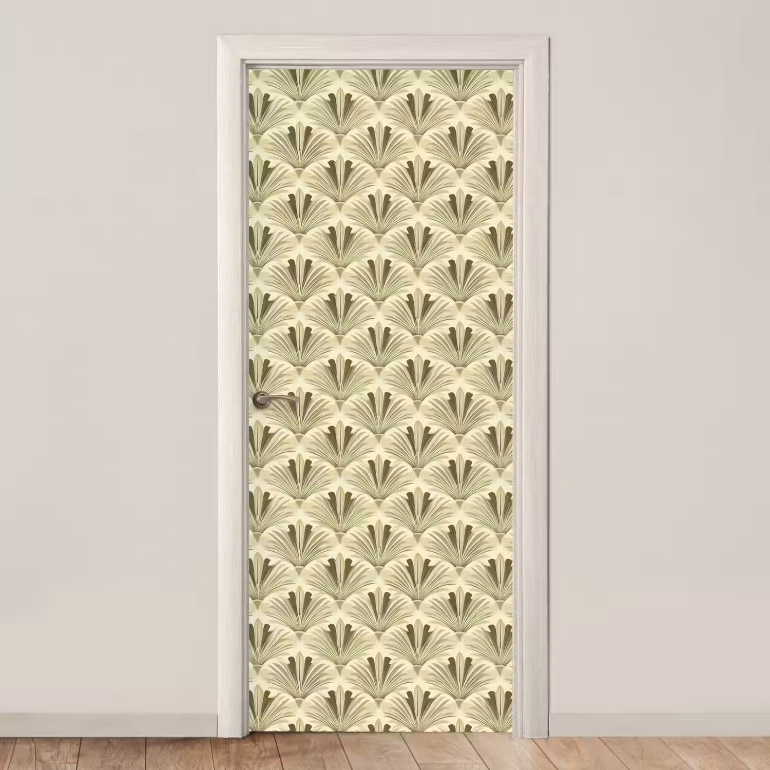 Klassiek - Waaier - Groen deurposter klein 289 -3d_beige