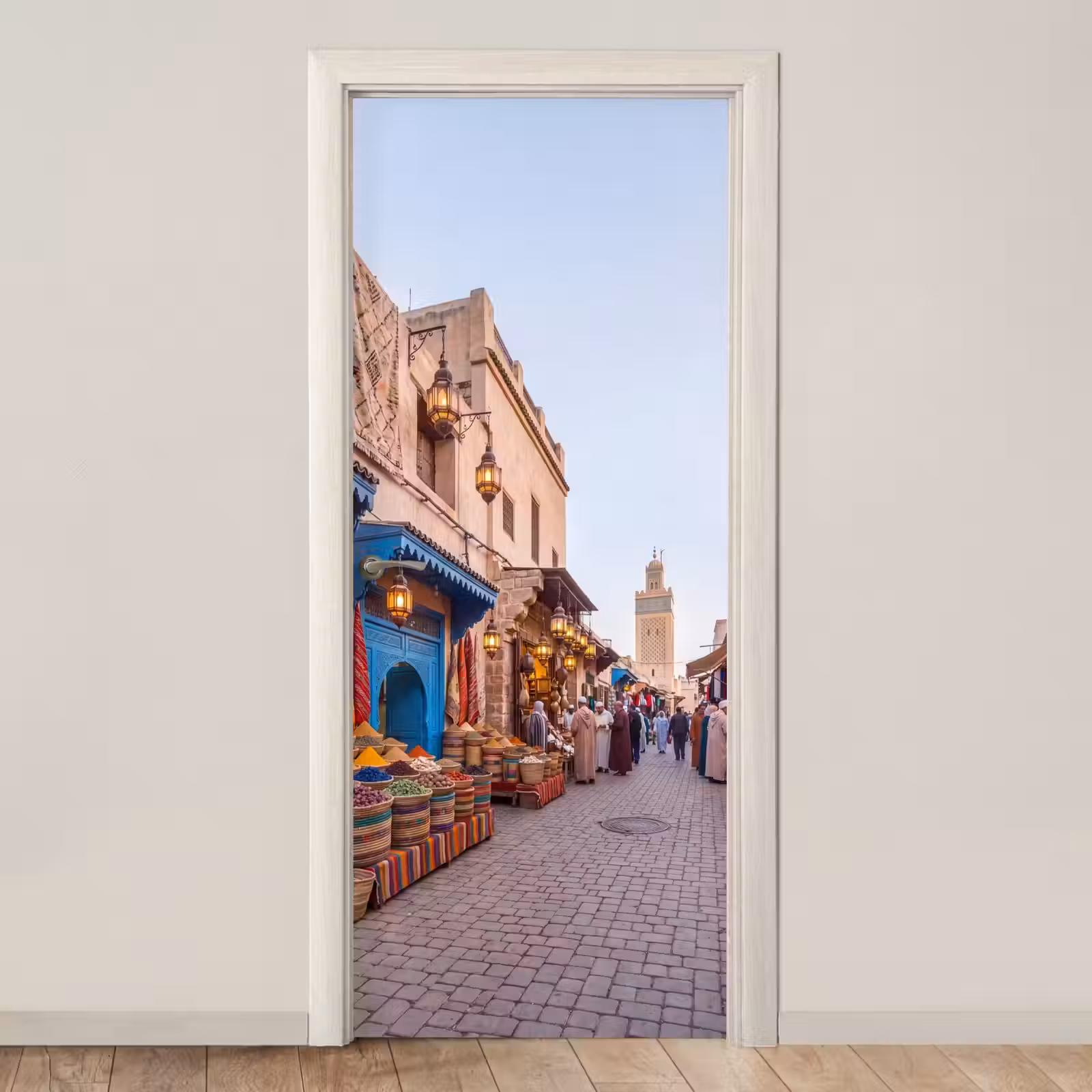 Türtapete - Markt – Orientalisch – Farbenfroh - Markt - Oosters - Kleurrijk deurposter klein