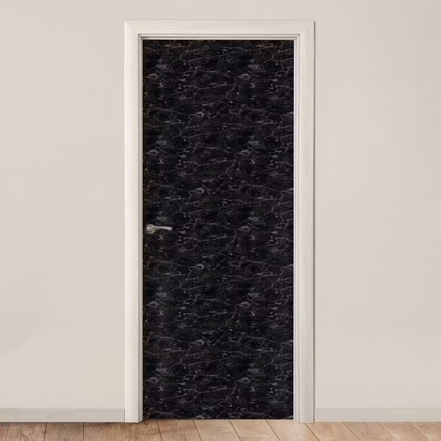 Marmer - Aders - Zwart deurposter klein 289 -3d_beige