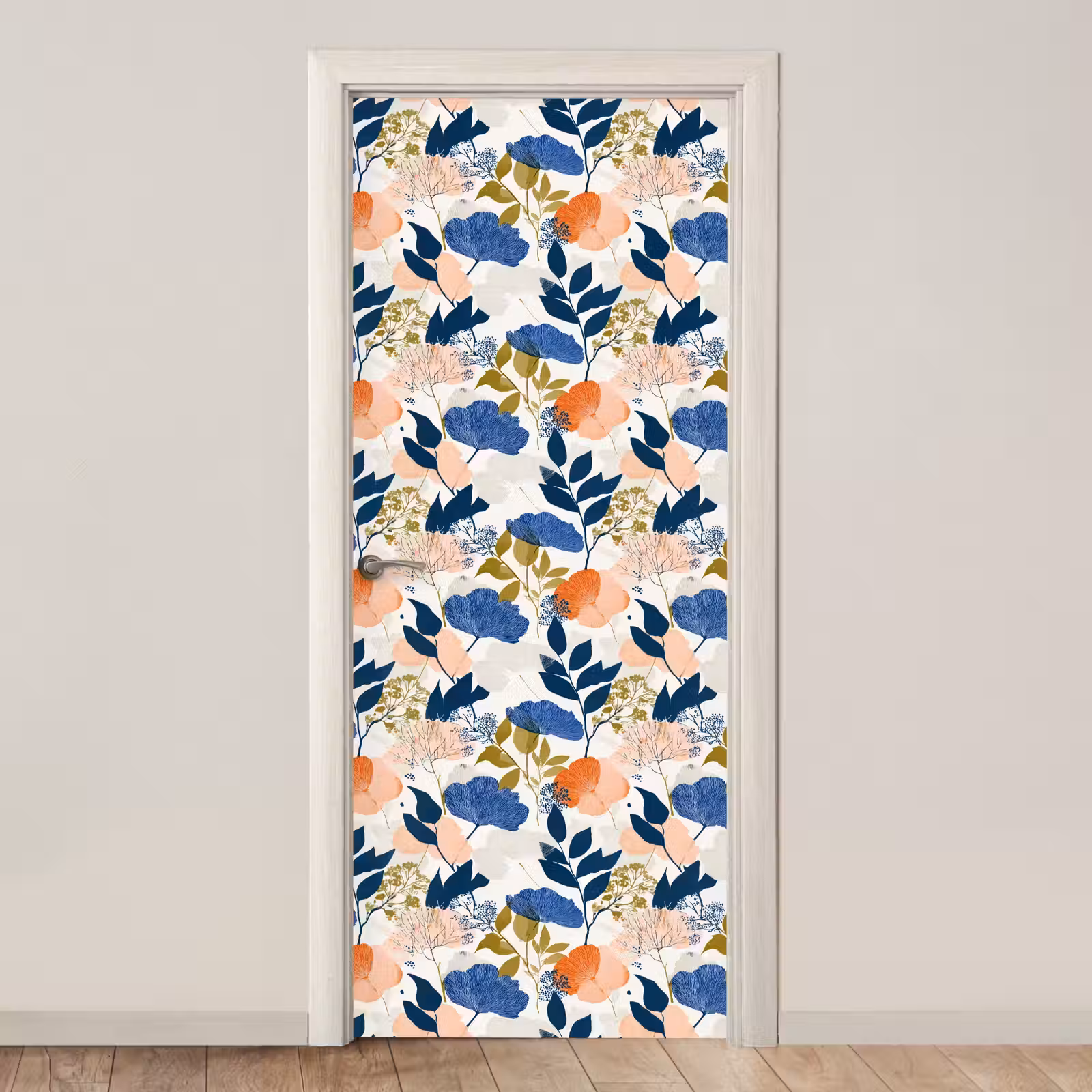 Bloemen - Botanisch - Kleurrijk deurposter klein 289 -3d_beige