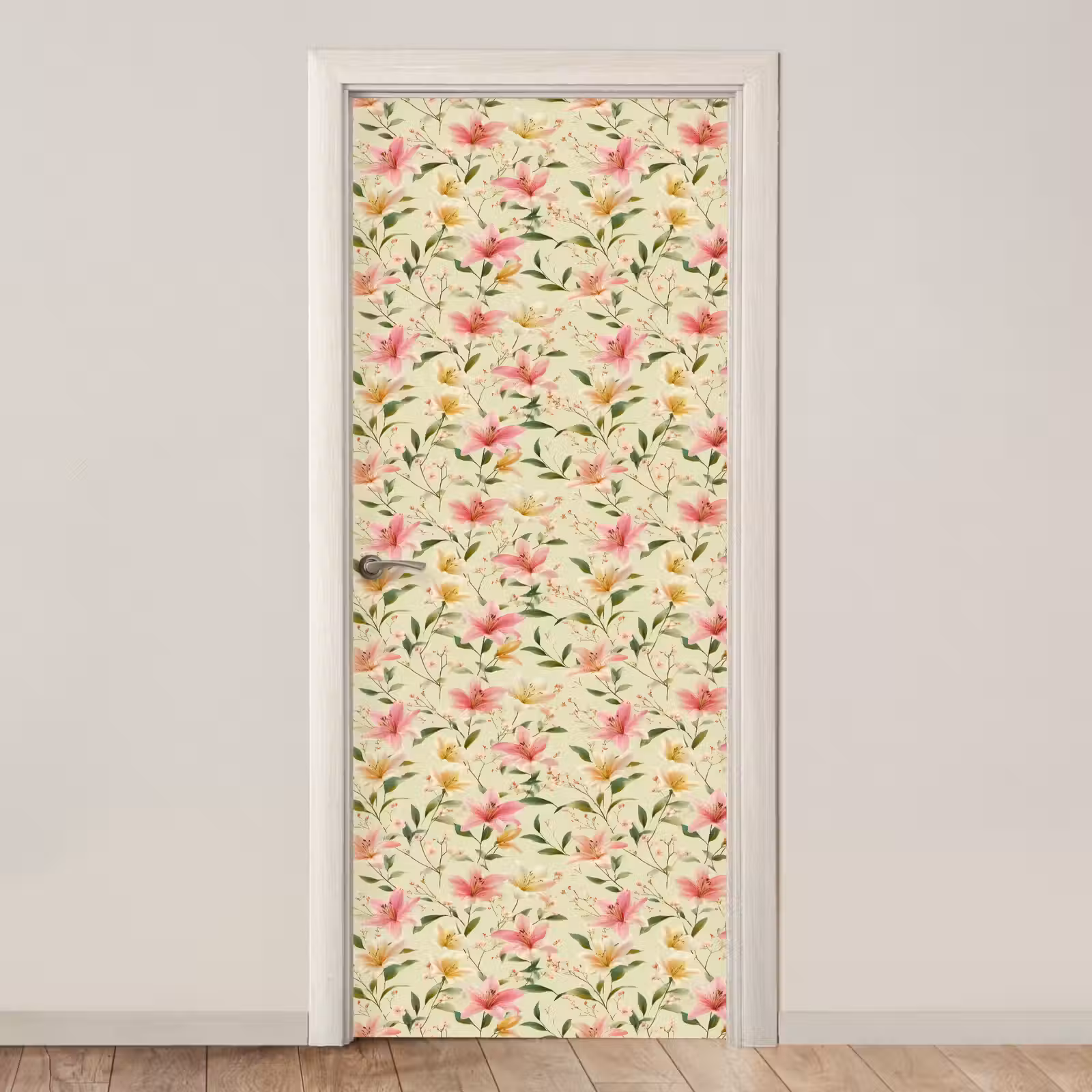 Lelies - Sereen - Kleurrijk deurposter klein 289 -3d_beige