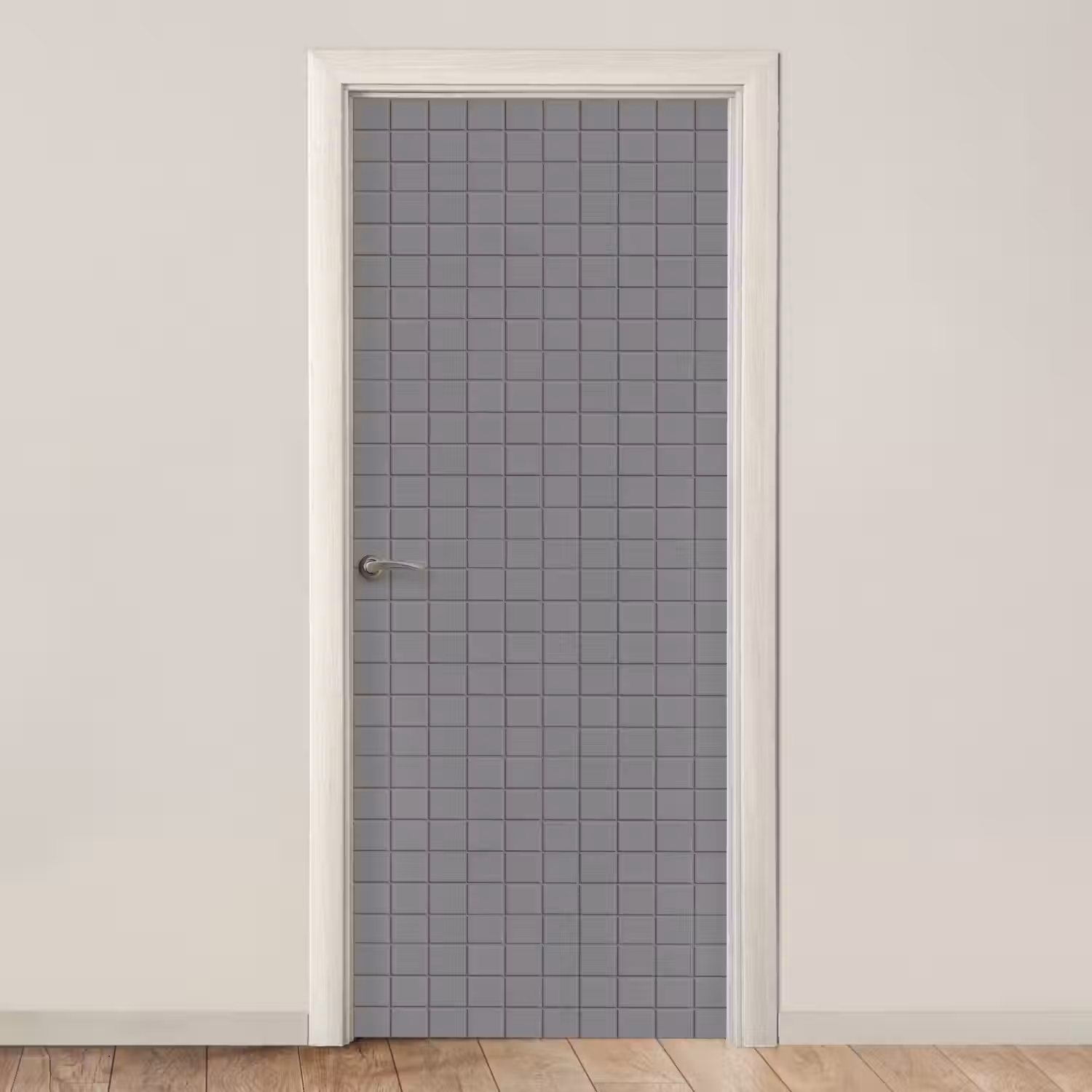 Modern - Patroon - Grijs deurposter klein 289 -3d_beige