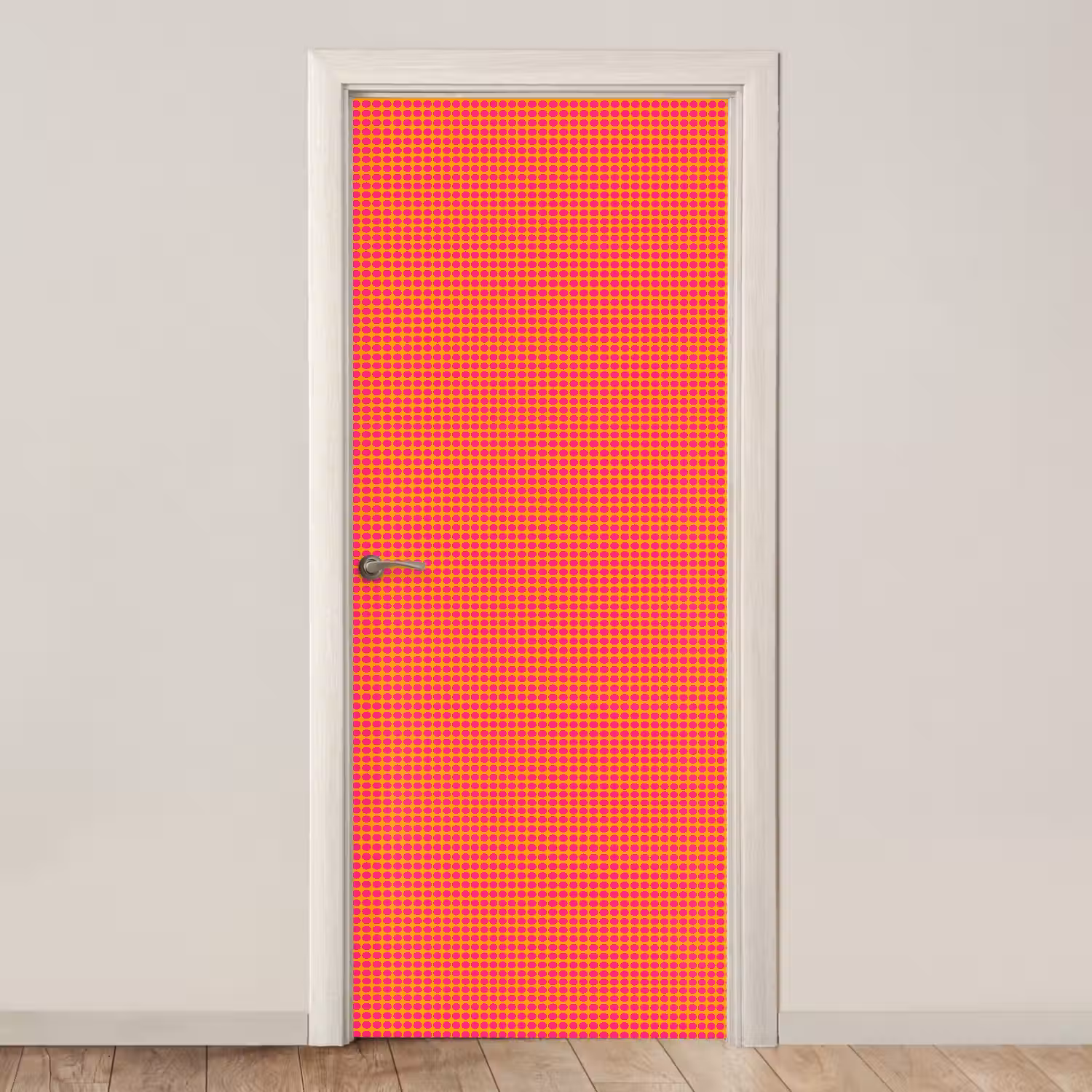 Modern - Stippen - Oranje deurposter klein 289 -3d_beige