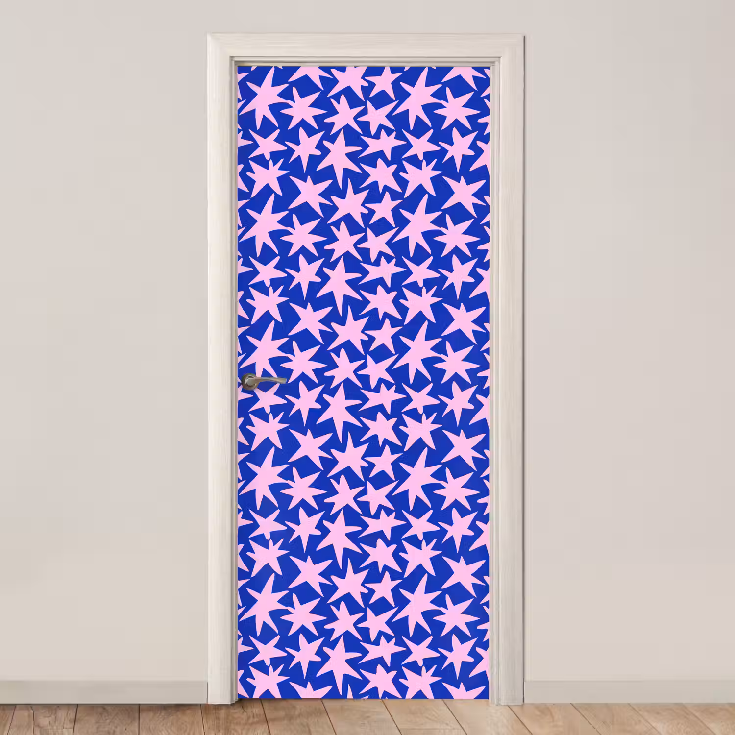 Modern - Sterren - Blauw deurposter klein 289 -3d_beige
