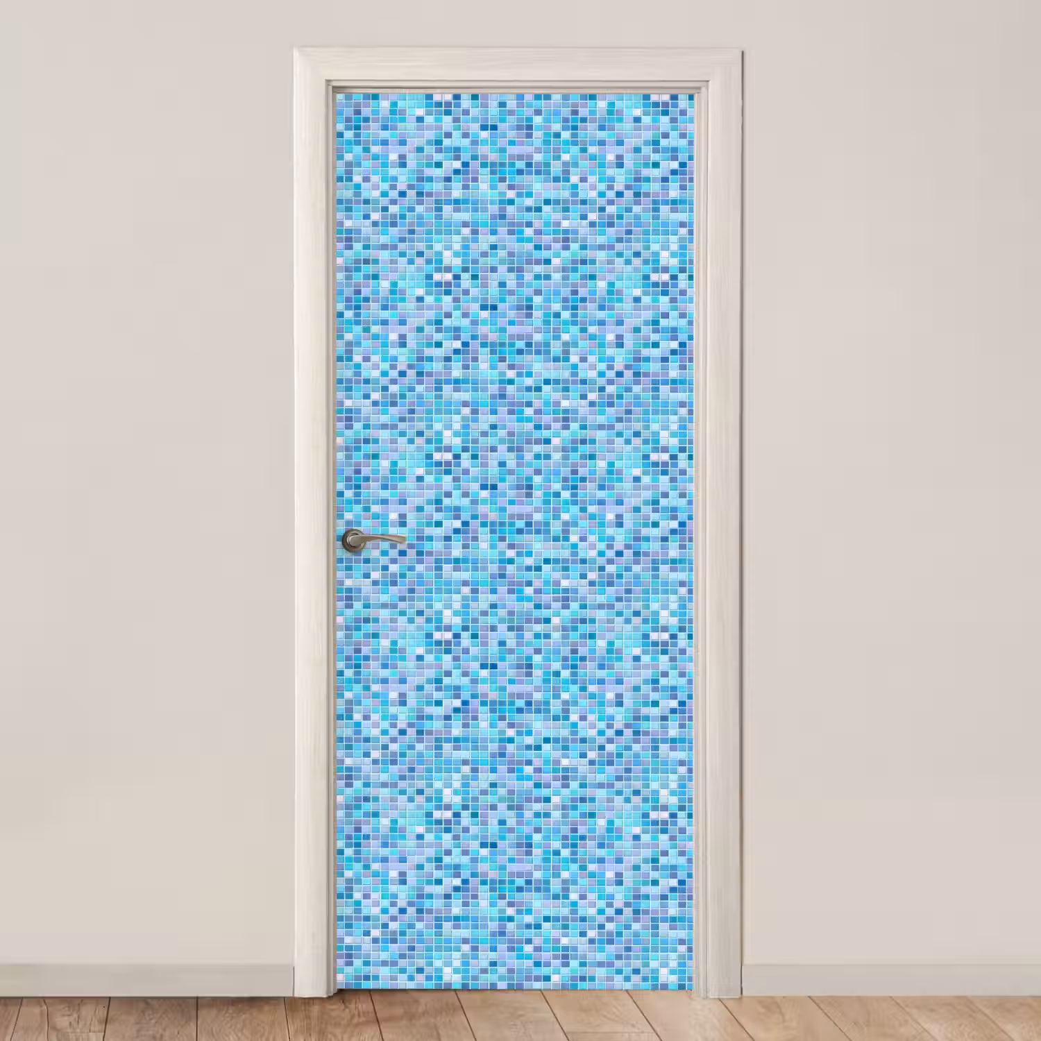 Mozaïek - Patroon - Turquoise deurposter klein 289 -3d_beige