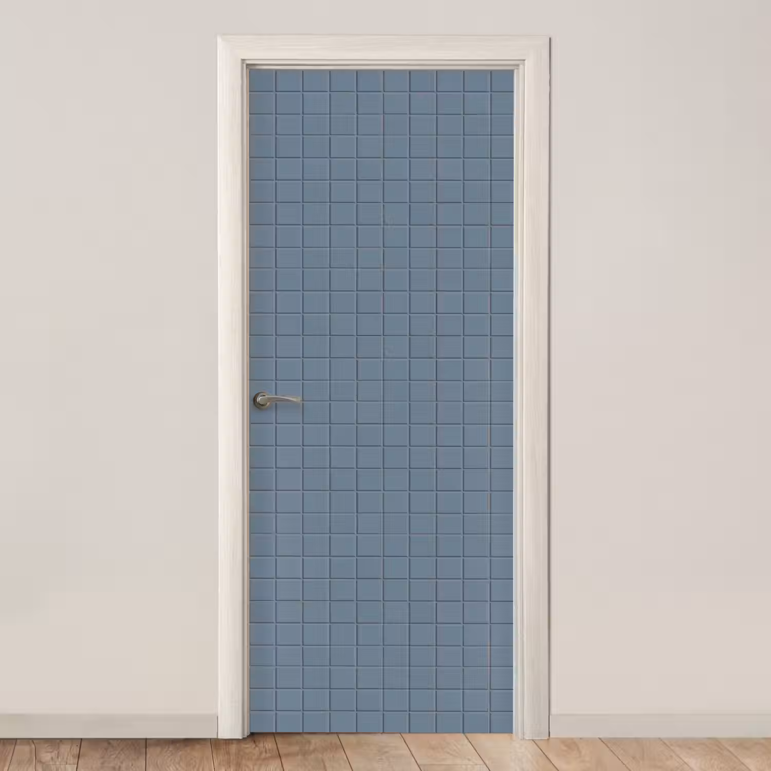 Patroon - Tegel - Blauwgrijs deurposter klein 289 -3d_beige