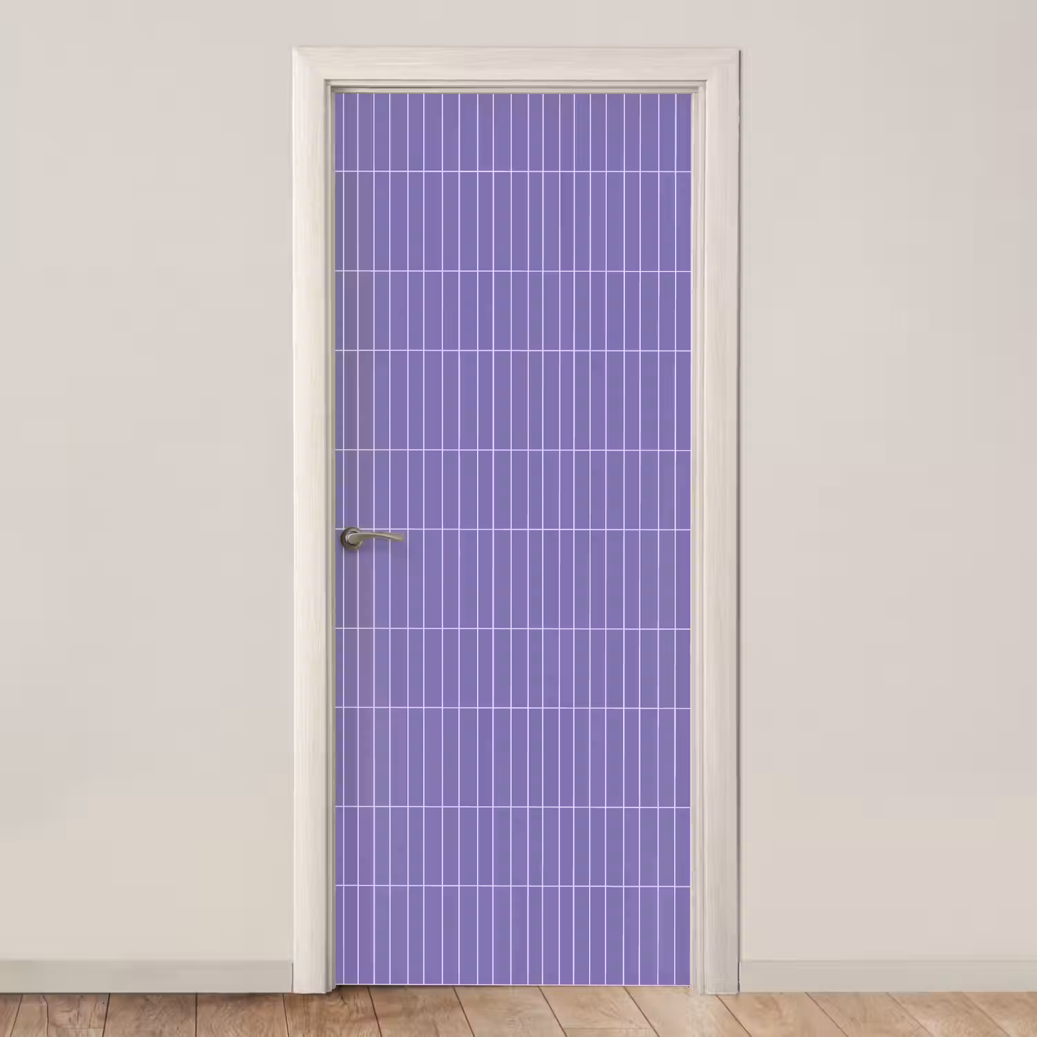 Patroon - Tegel - Lila deurposter klein 289 -3d_beige