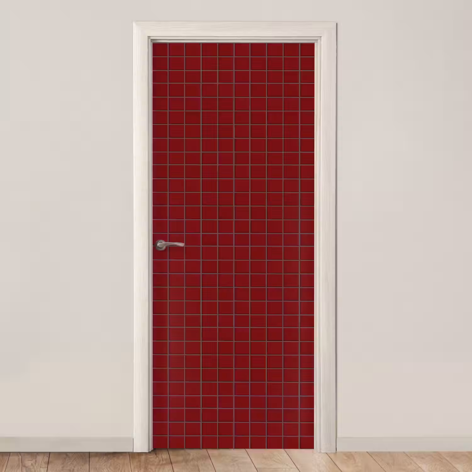 Patroon - Tegels - Burgundy deurposter klein 289 -3d_beige