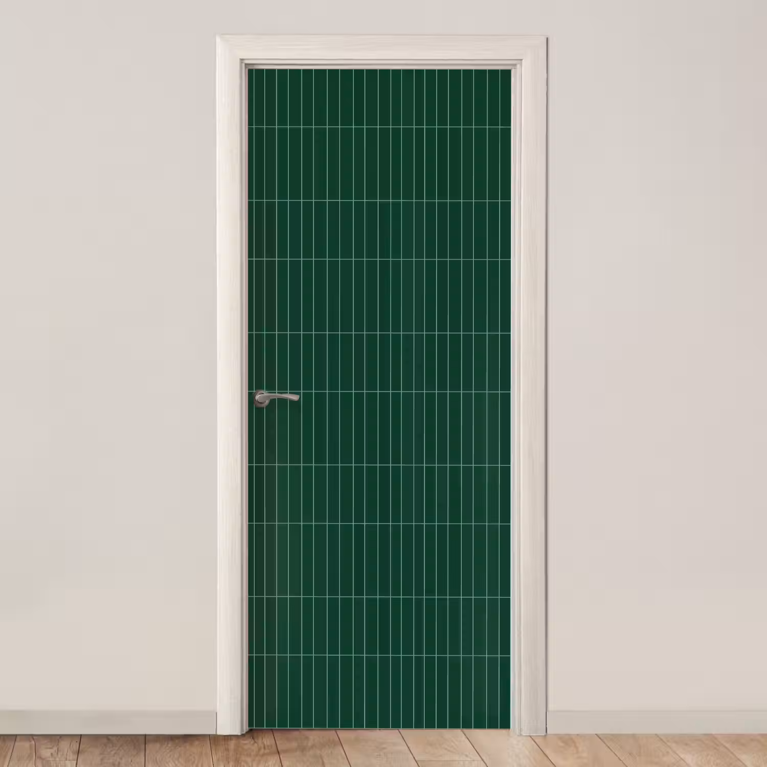 Patroon - Tegels - Donkergroen deurposter klein 289 -3d_beige