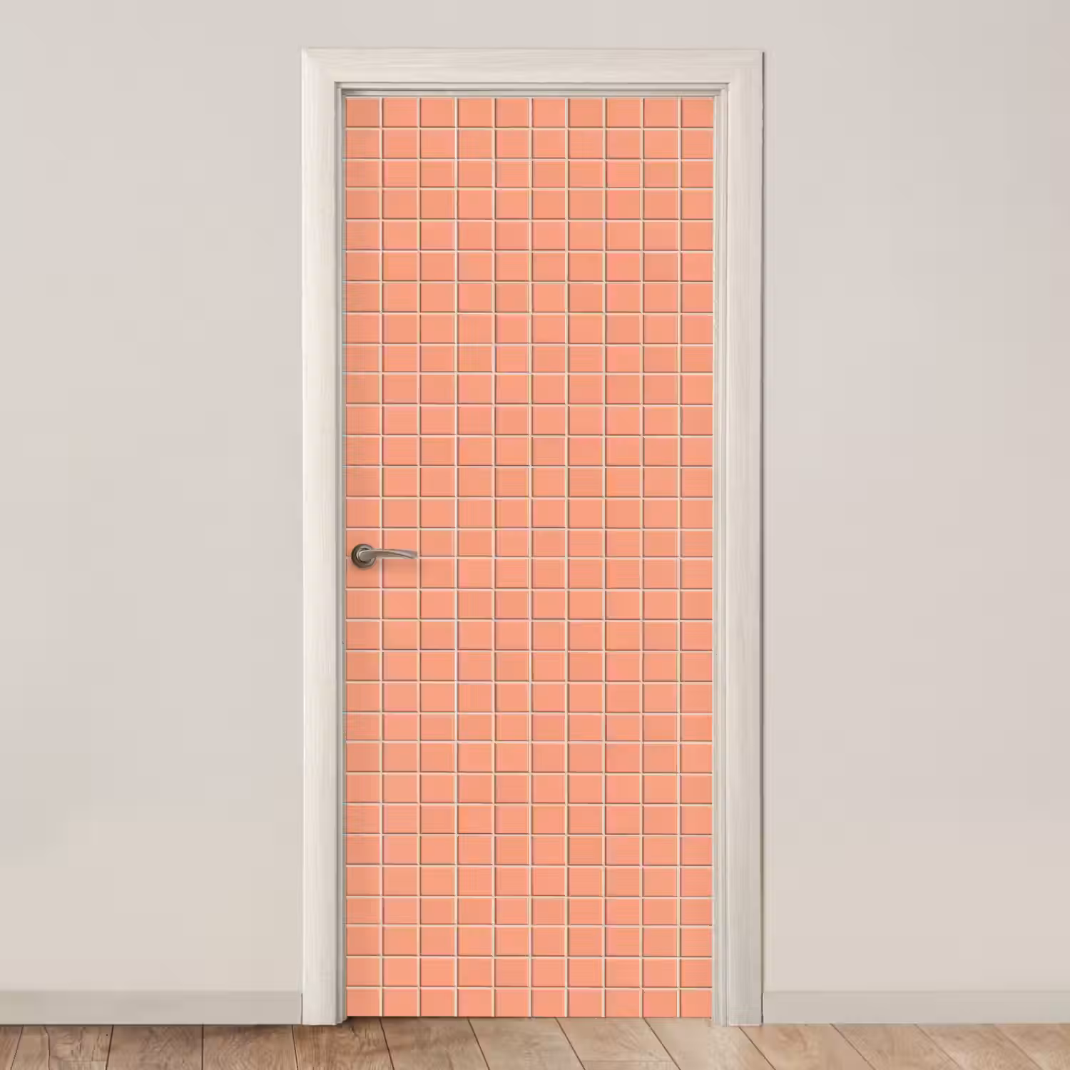 Patroon - Tegels - Perzik deurposter klein 289 -3d_beige
