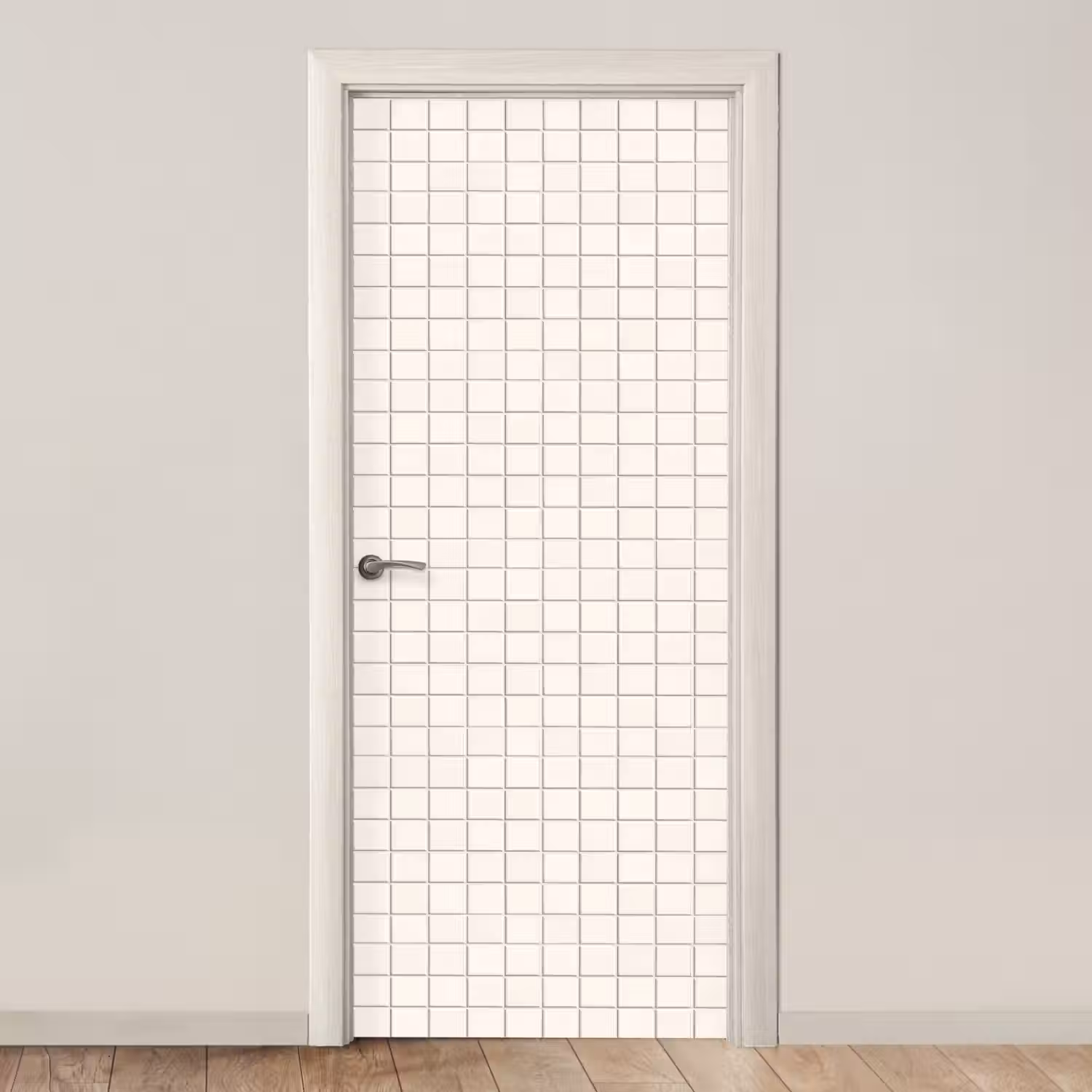 Patroon - Tegels - Wit deurposter klein 289 -3d_beige