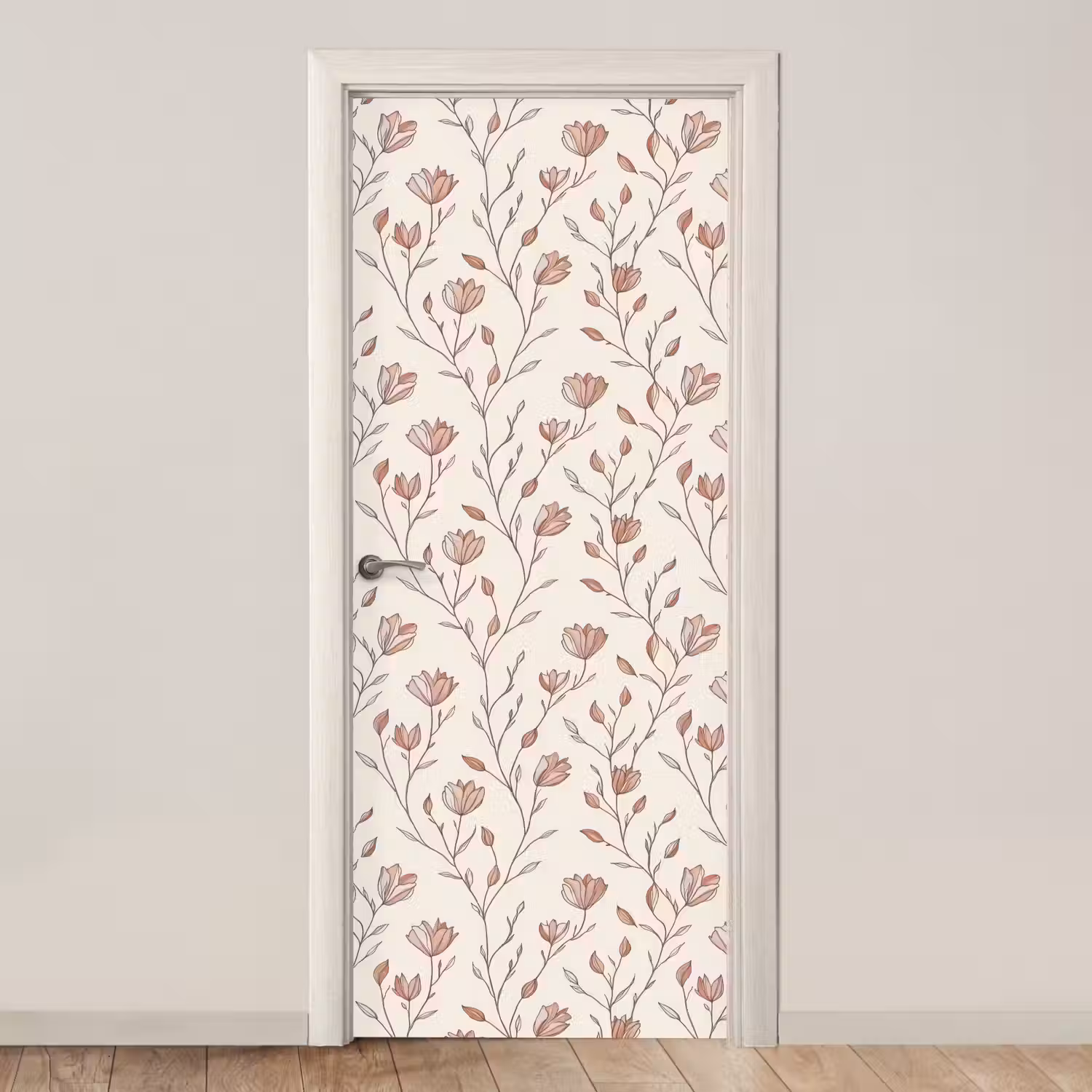 Patroon - Klassiek - Roze deurposter klein 289 -3d_beige