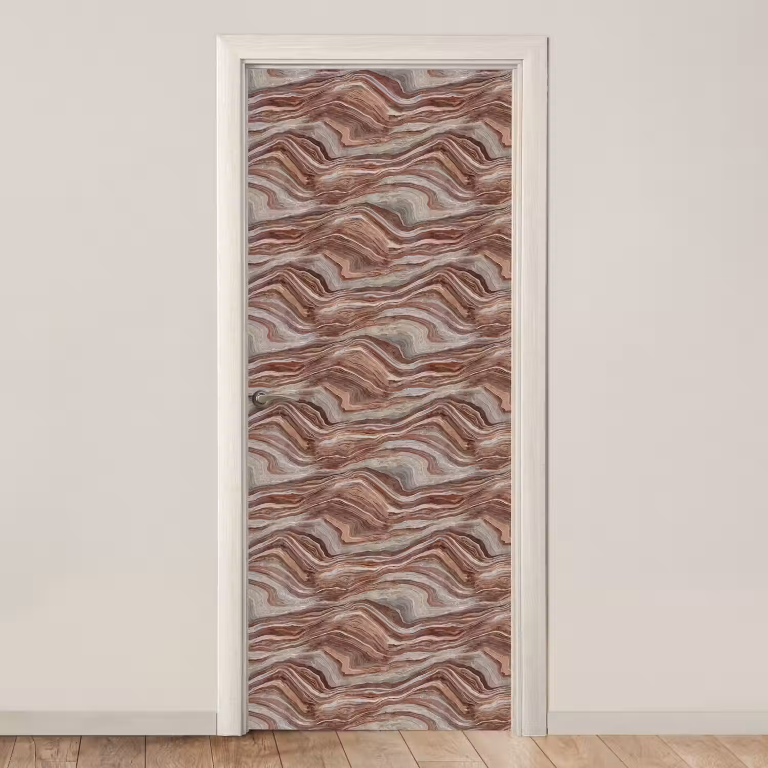 Patroon - Zandsteen - Travertijn deurposter klein 289 -3d_beige