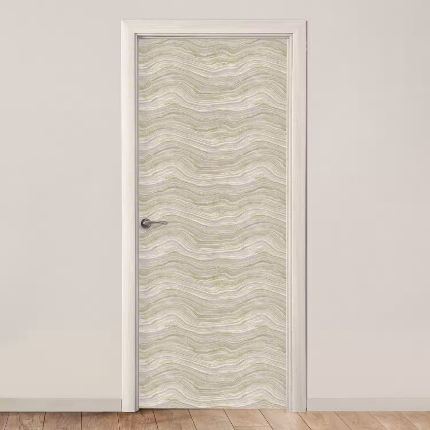 Patroon - Sereen - Groen deurposter klein 289 -3d_beige