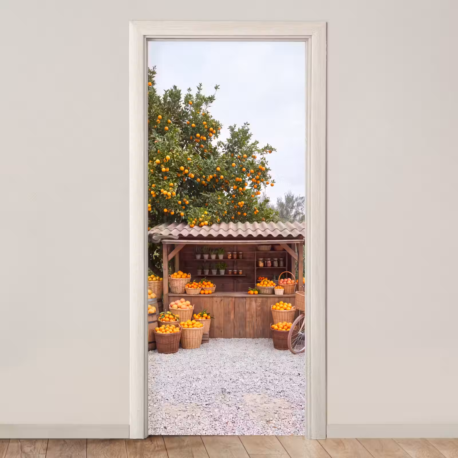 Türtapete - Obst – Markt – Ländlich - Fruit - Markt - Landelijk deurposter klein
