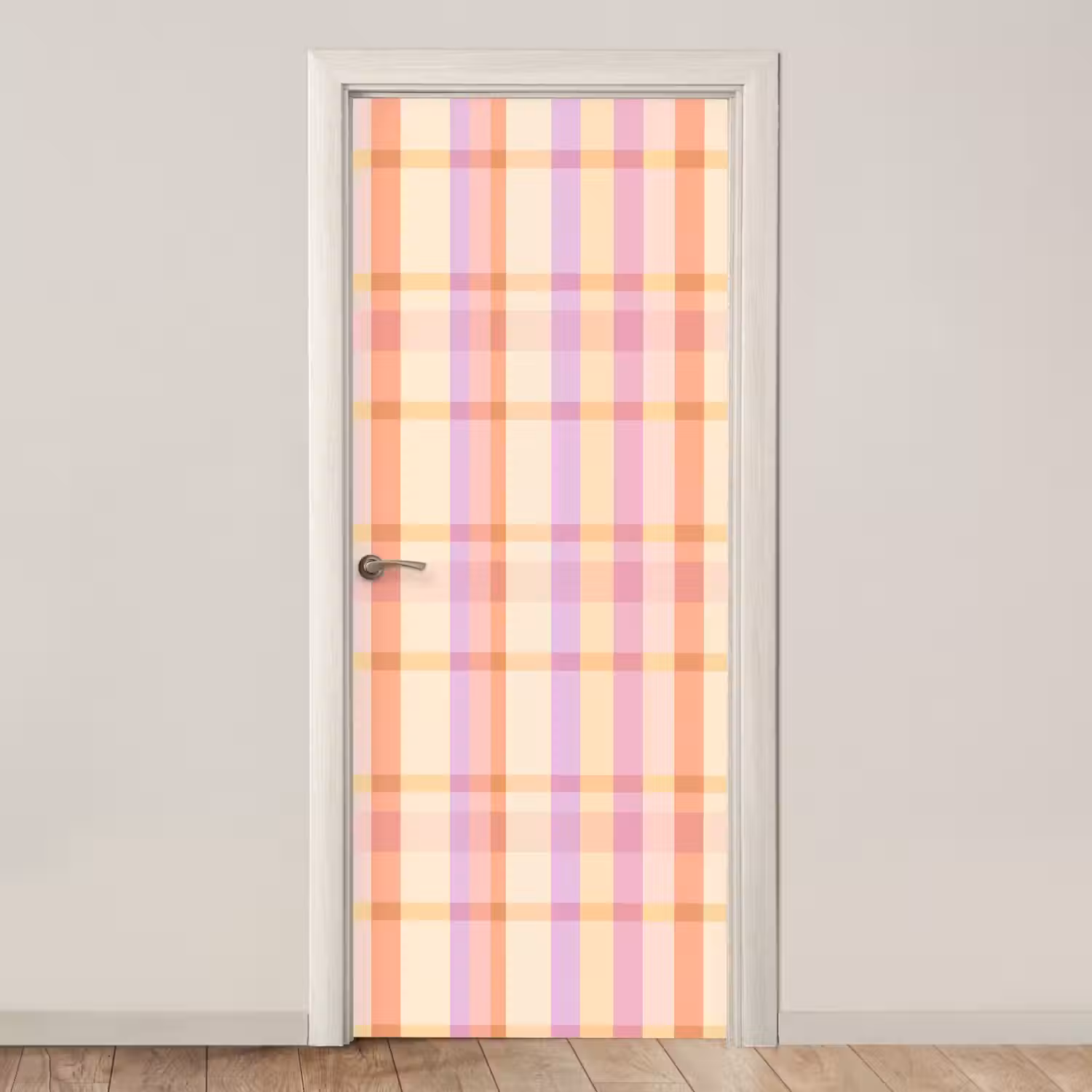 Pastel - uitpatroon - Geometrisch deurposter klein 289 -3d_beige