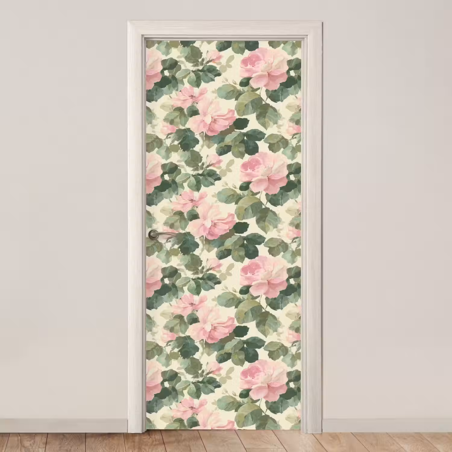 Rozen - Botanisch - Roze deurposter klein 289 -3d_beige