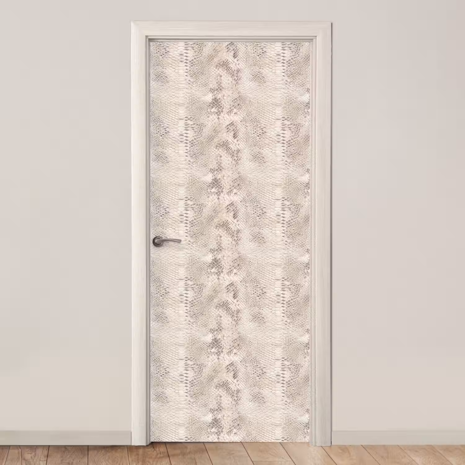 Slang - Patroon - Beige deurposter klein 289 -3d_beige