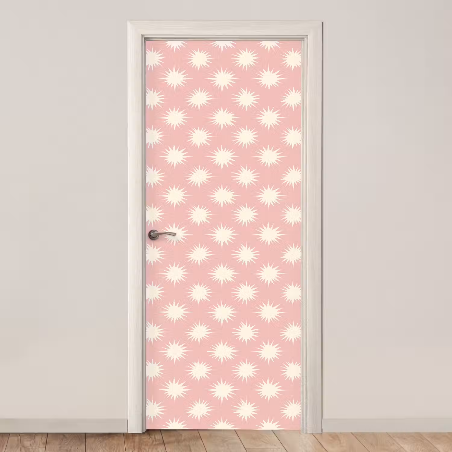 Zonnen - Patroon - Roze deurposter klein 289 -3d_beige
