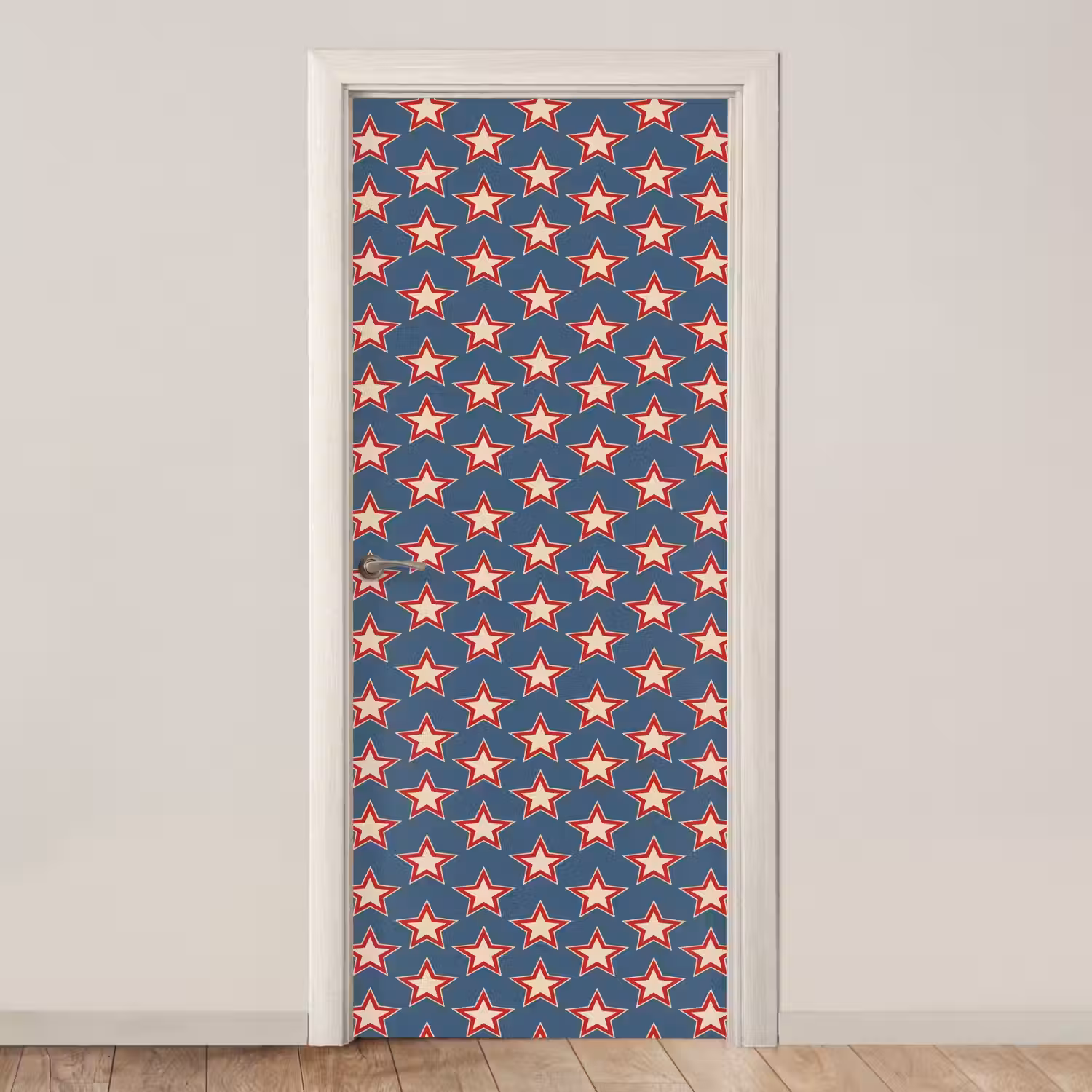 Ster - Klassiek - Blauw deurposter klein 289 -3d_beige