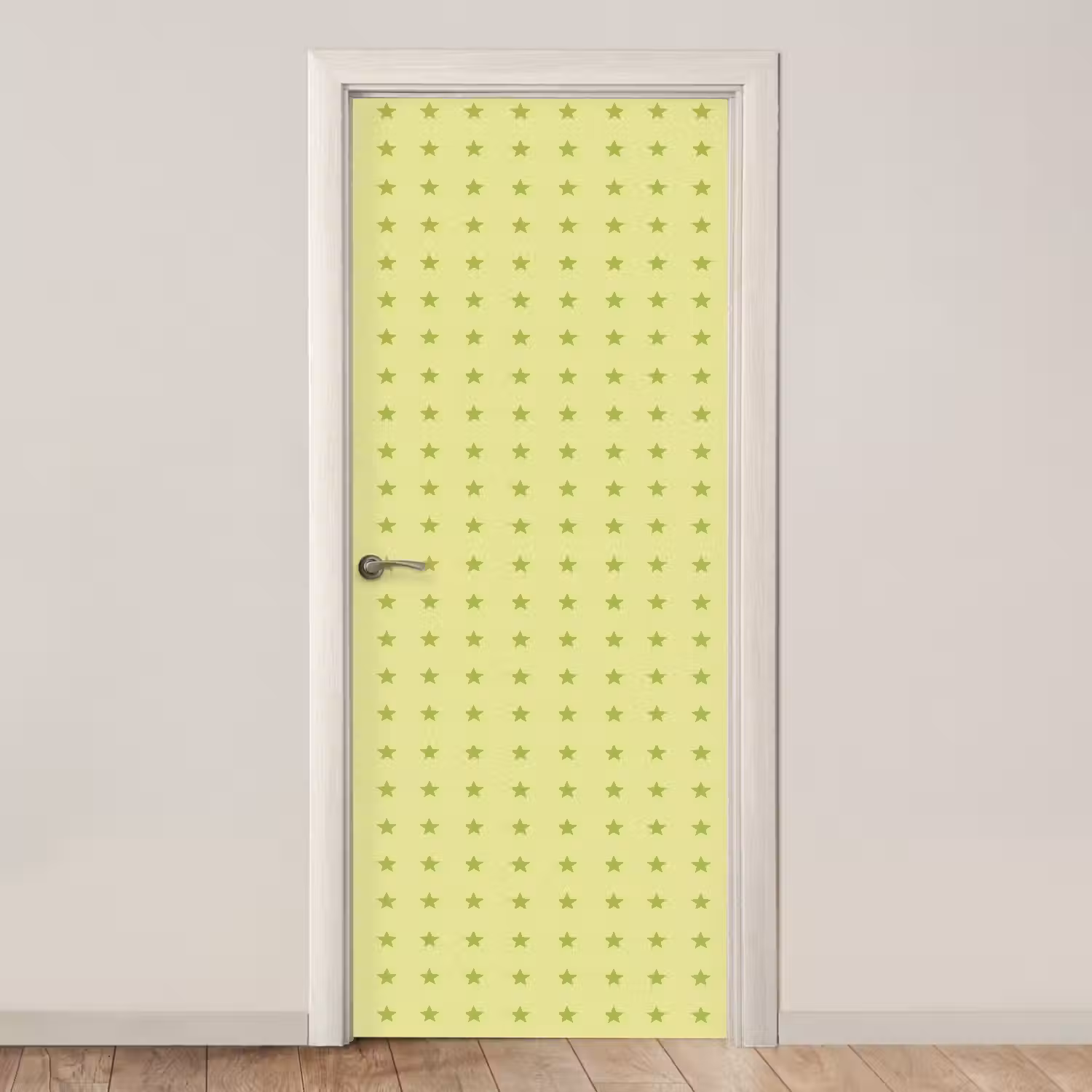 Sterren - Patroon - Groen deurposter klein 289 -3d_beige