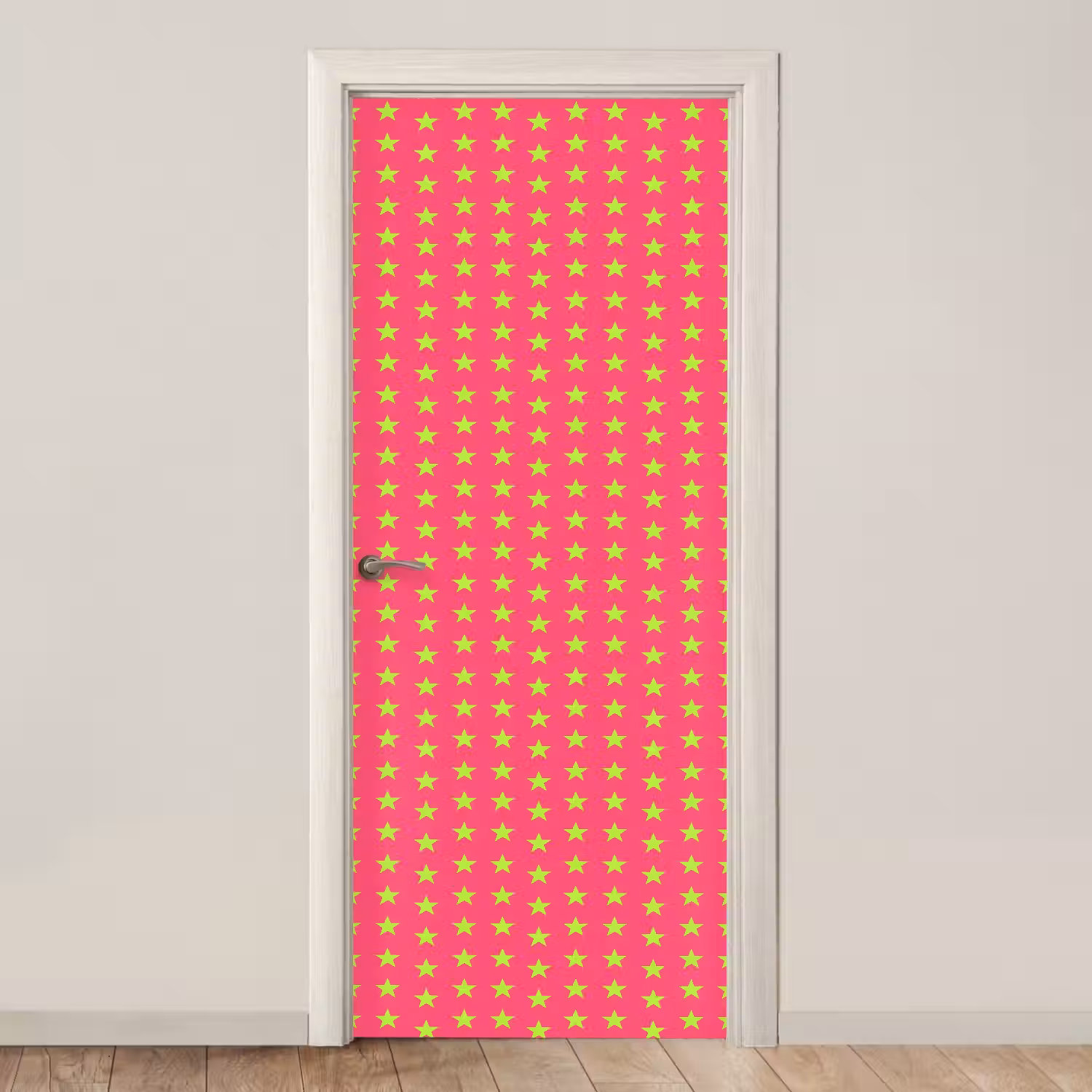 Sterren - Patroon - Roze deurposter klein 289 -3d_beige