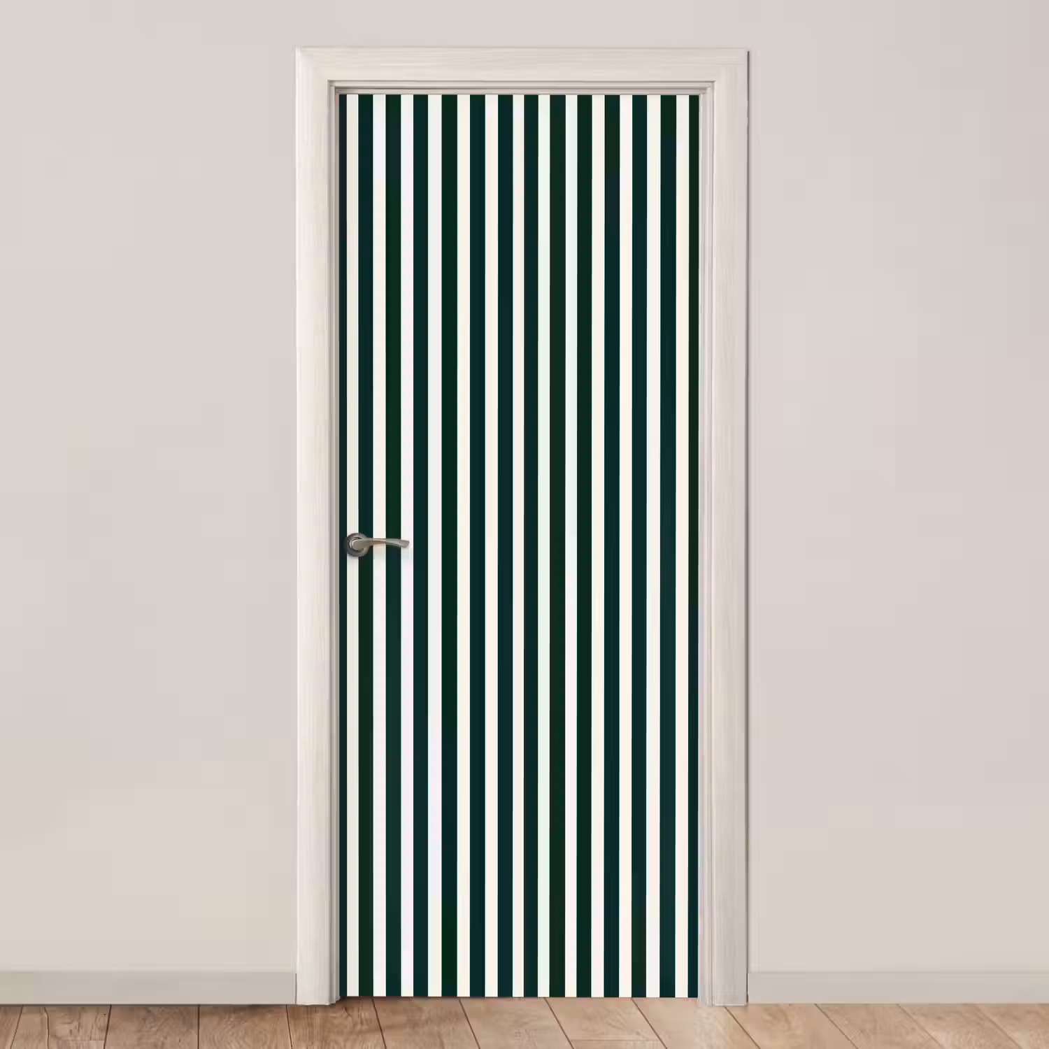Strepen - Klassiek - Groen deurposter klein 289 -3d_beige