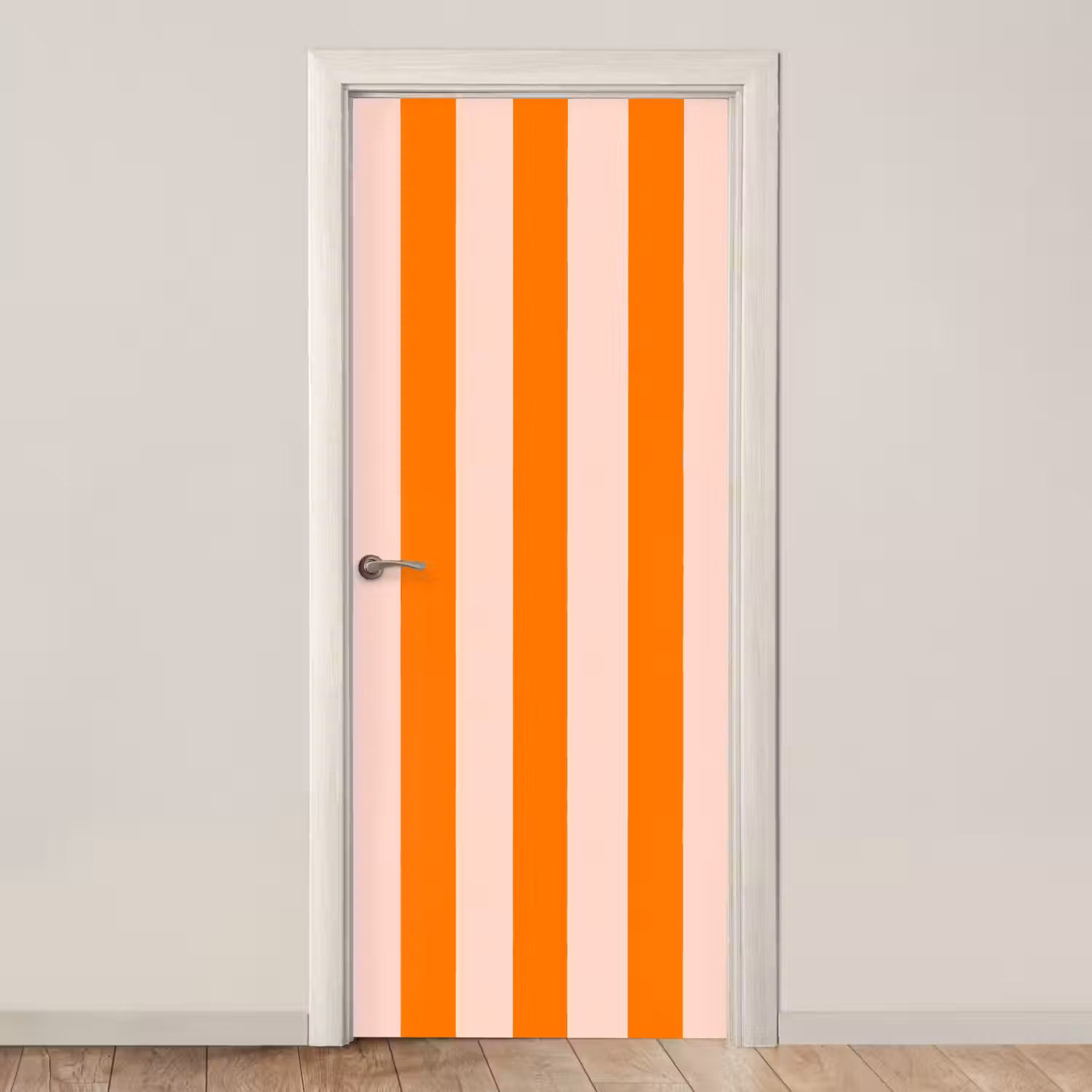 Strepen - Modern - Oranje deurposter klein 289 -3d_beige