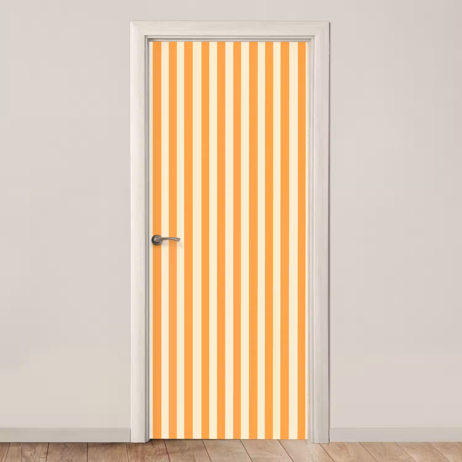 Strepen - Patroon - Oranje deurposter klein 289 -3d_beige