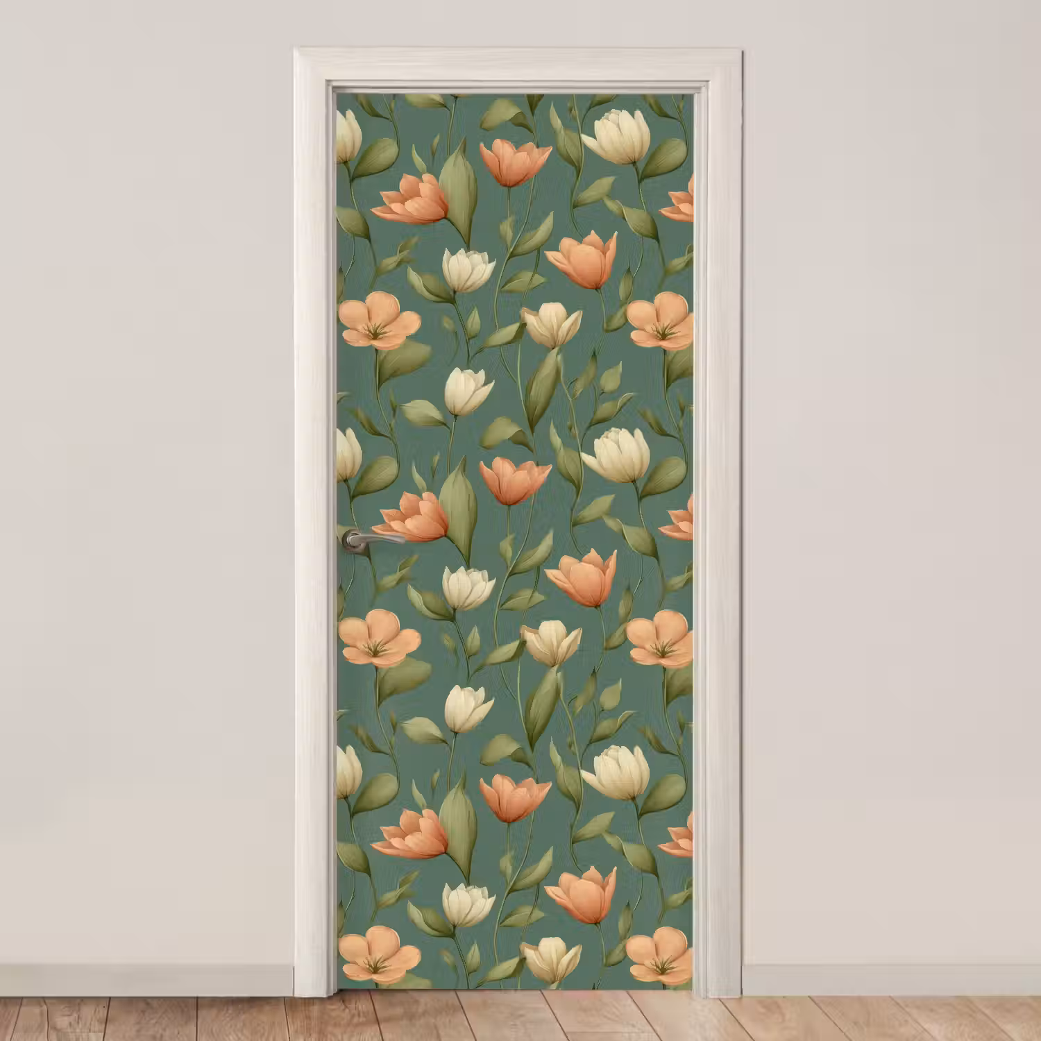 Tulpen - Botanisch - Groen deurposter klein 289 -3d_beige
