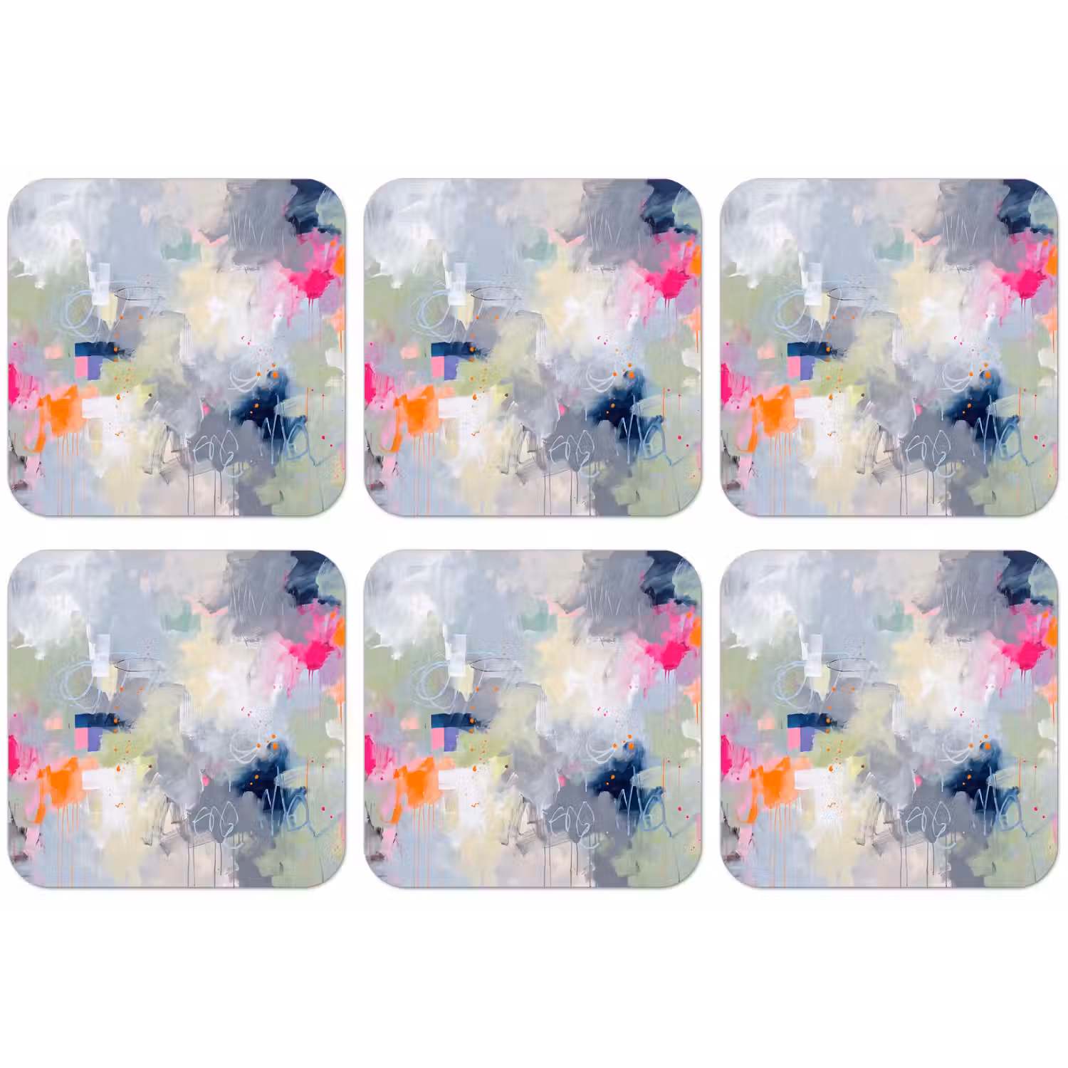 Abstract - Kleurrijk - Modern - Kunst onderzetter kurk middel -zkaufland3dotto