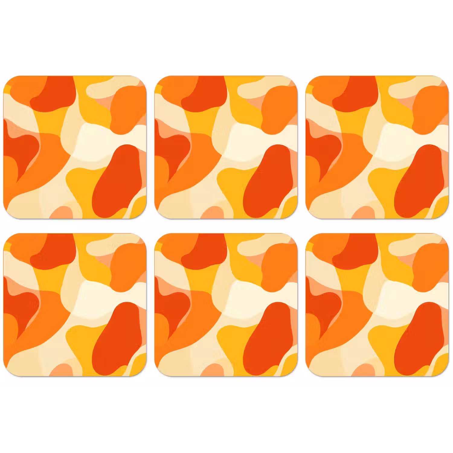 Abstract - Vormen - Oranje onderzetter kurk middel -zkaufland3dotto
