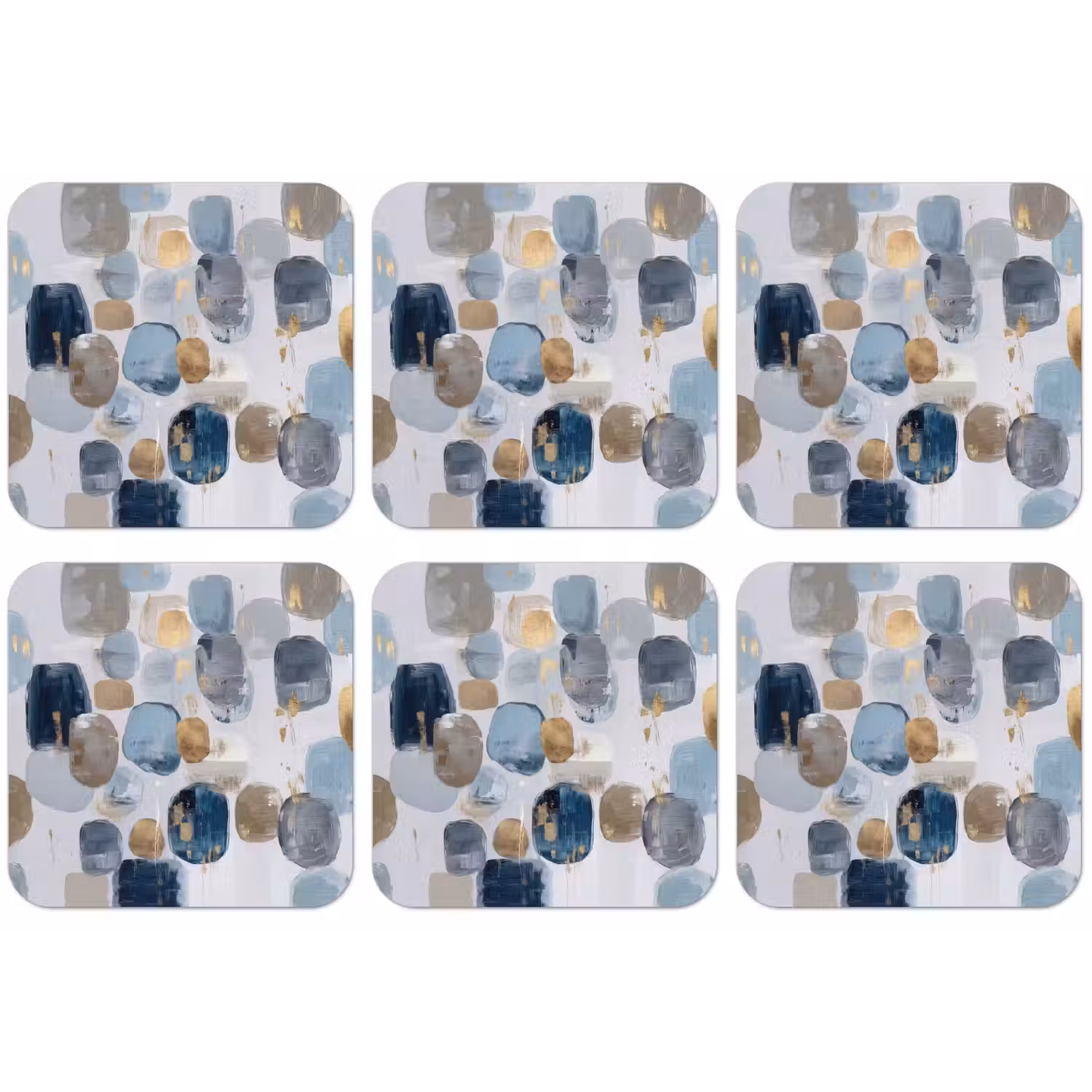 Abstract - Goud - Vormen onderzetter kurk middel -zkaufland3dotto