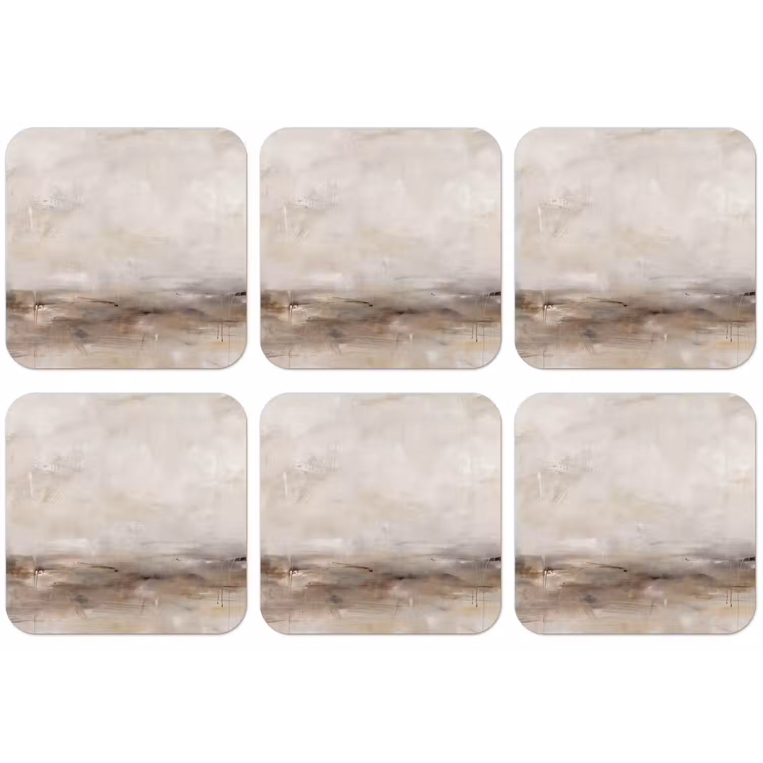 Abstrakt - Landschap - Modern - Beige - Kunst onderzetter kurk middel -zkaufland3dotto