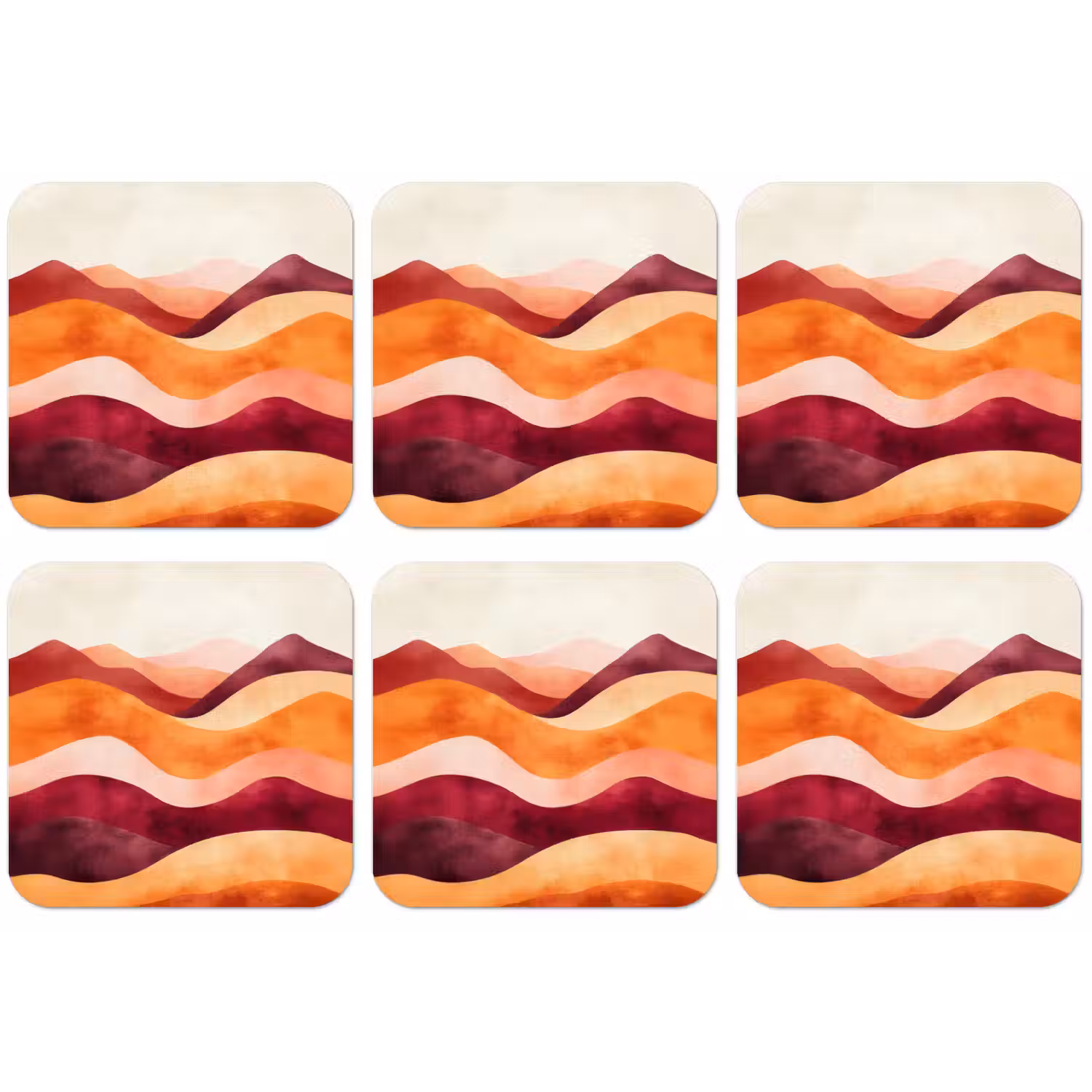 Abstract - Landschap - Golven onderzetter kurk middel -zkaufland3dotto