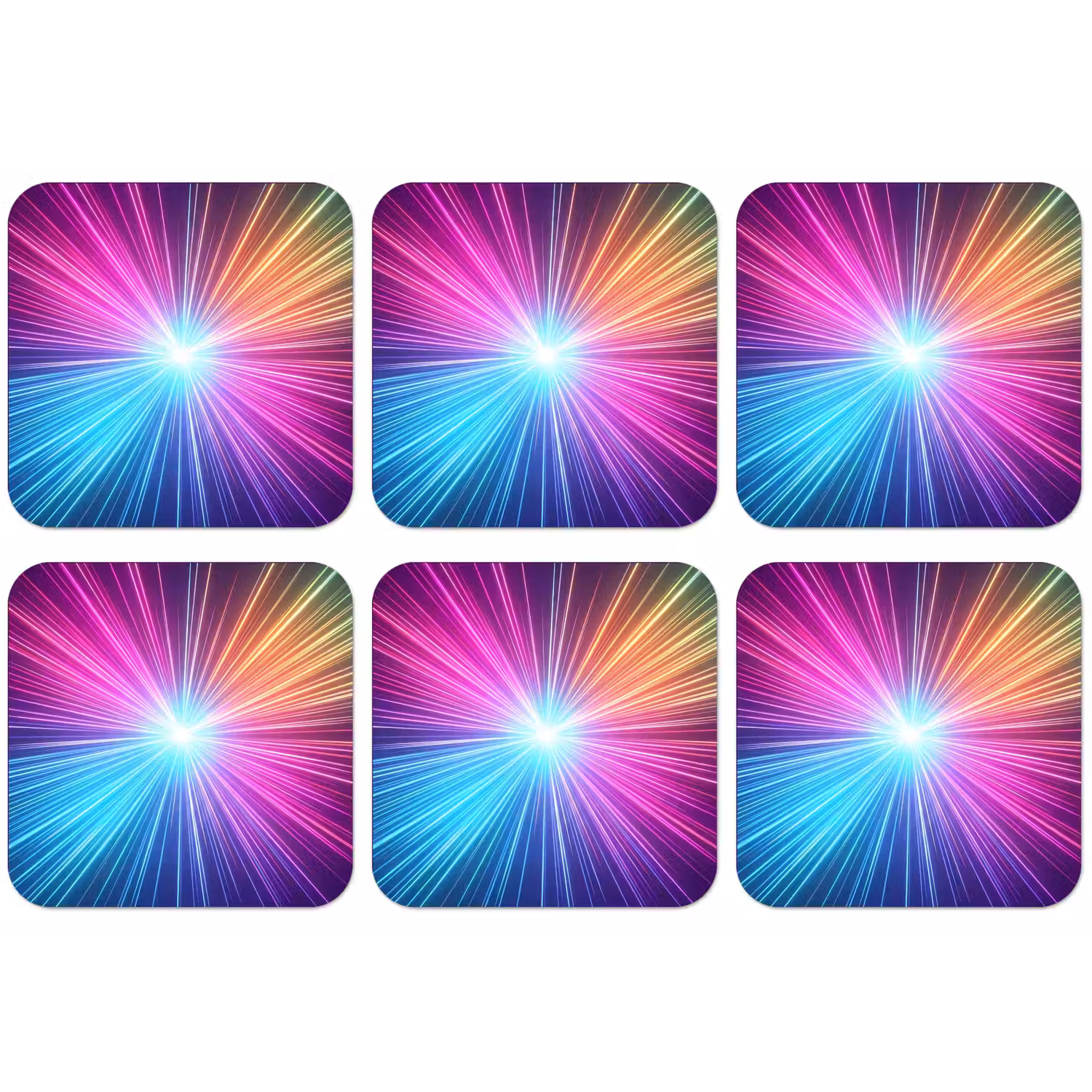 Abstract - Light - Burst - Modern - Colorful onderzetter kurk middel -zkaufland3dotto