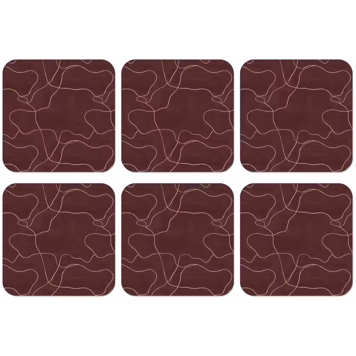 Abstract - Modern - Bruin onderzetter kurk middel 366 -zkaufland3dotto