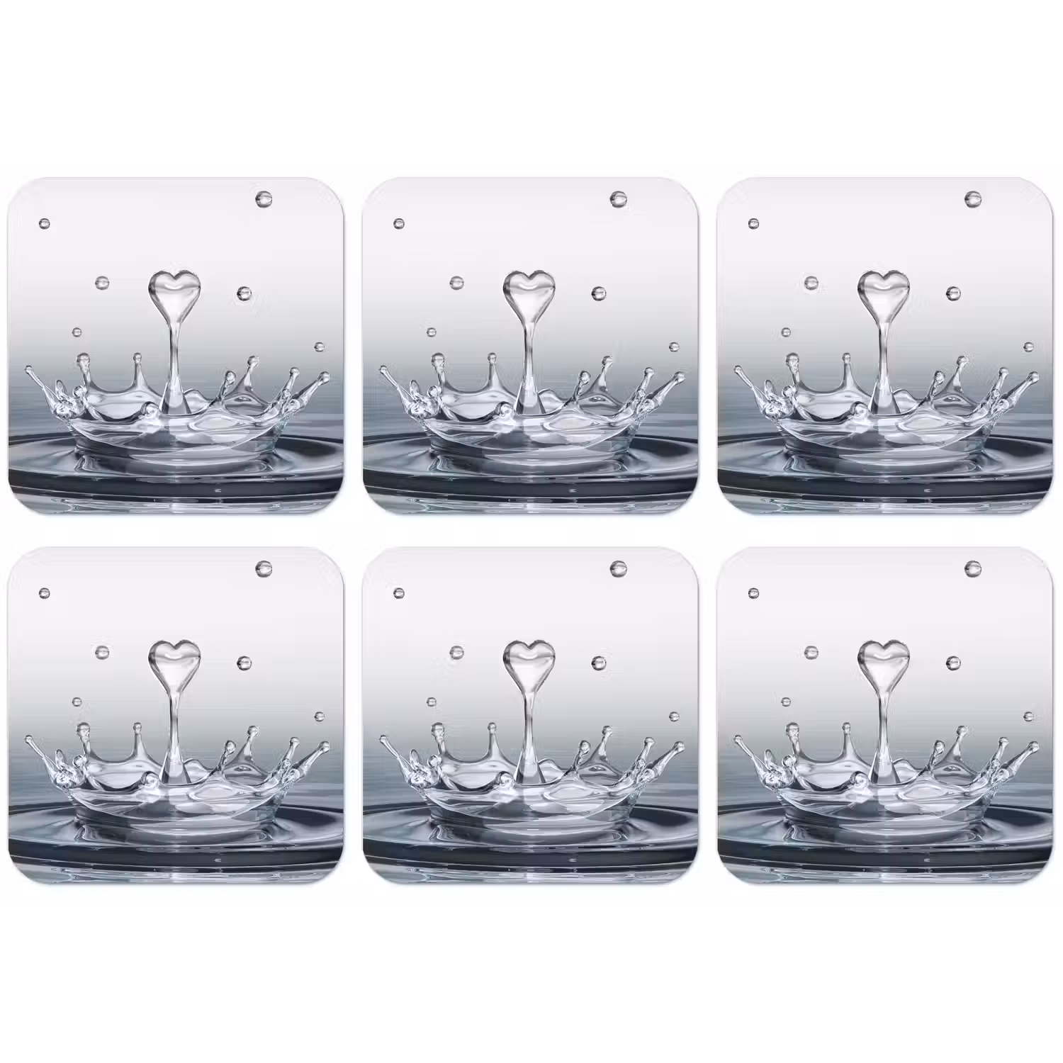 Abstract - Modern - Water - Hart onderzetter kurk middel -zkaufland3dotto