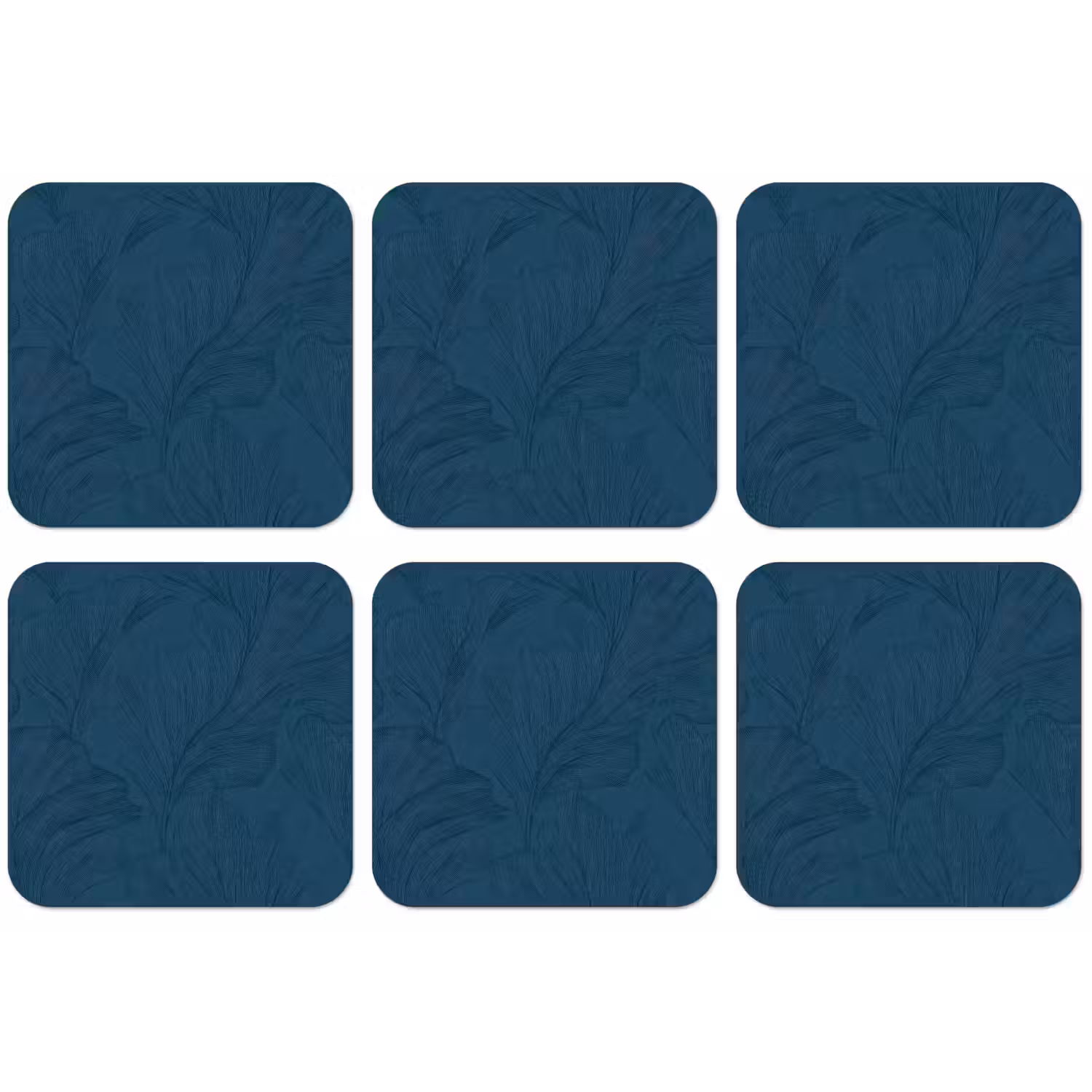 Abstract - Patroon - Donkerblauw - Elegant onderzetter kurk middel 366 -zkaufland3dotto