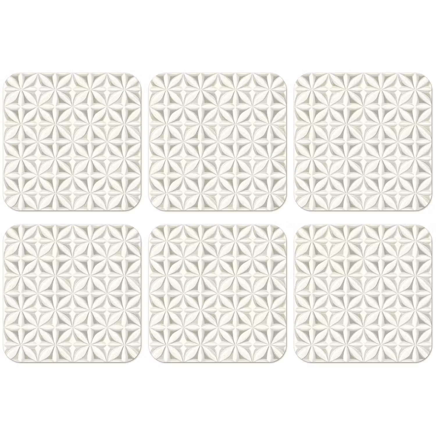 Abstract - Structuur - Grijs - Wit onderzetter kurk middel 366 -zkaufland3dotto
